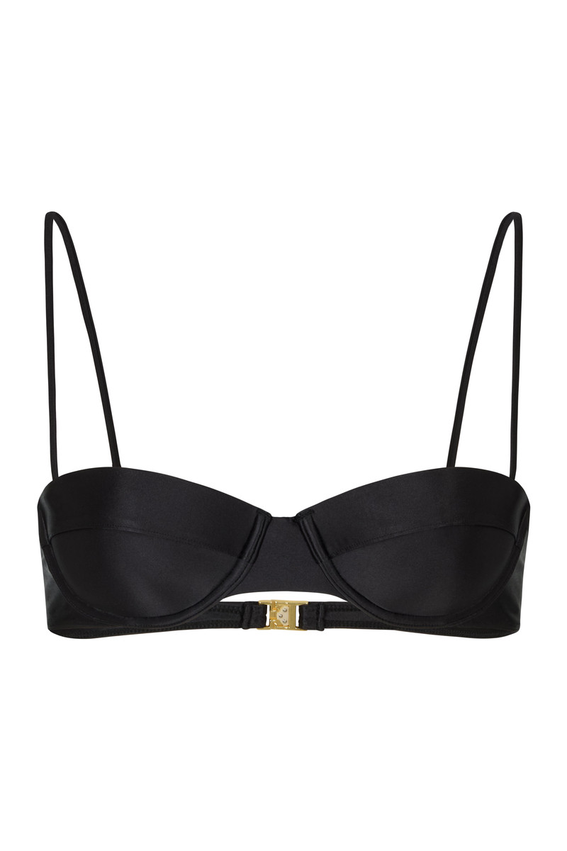 SOMMER SWIM JACI NERO GLOSS - Balconette Bikini Top outlook