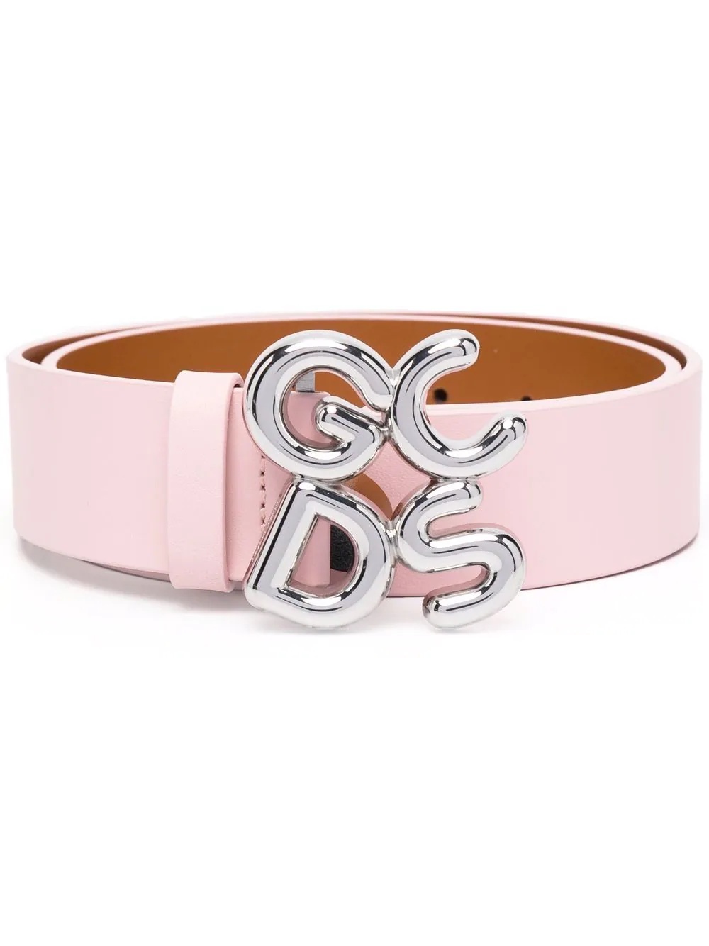 logo-buckle leather belt - 1