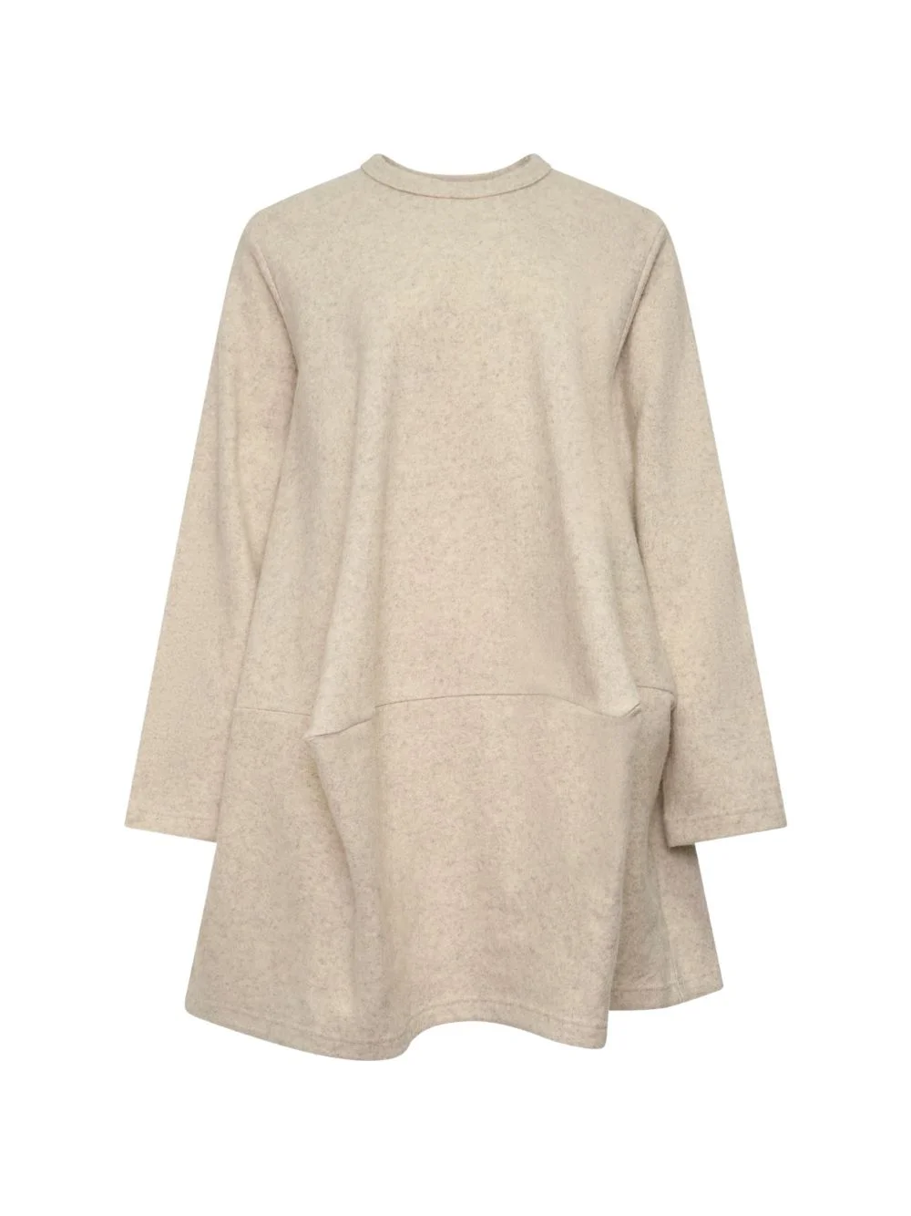 panelled crew-neck mini dress - 1