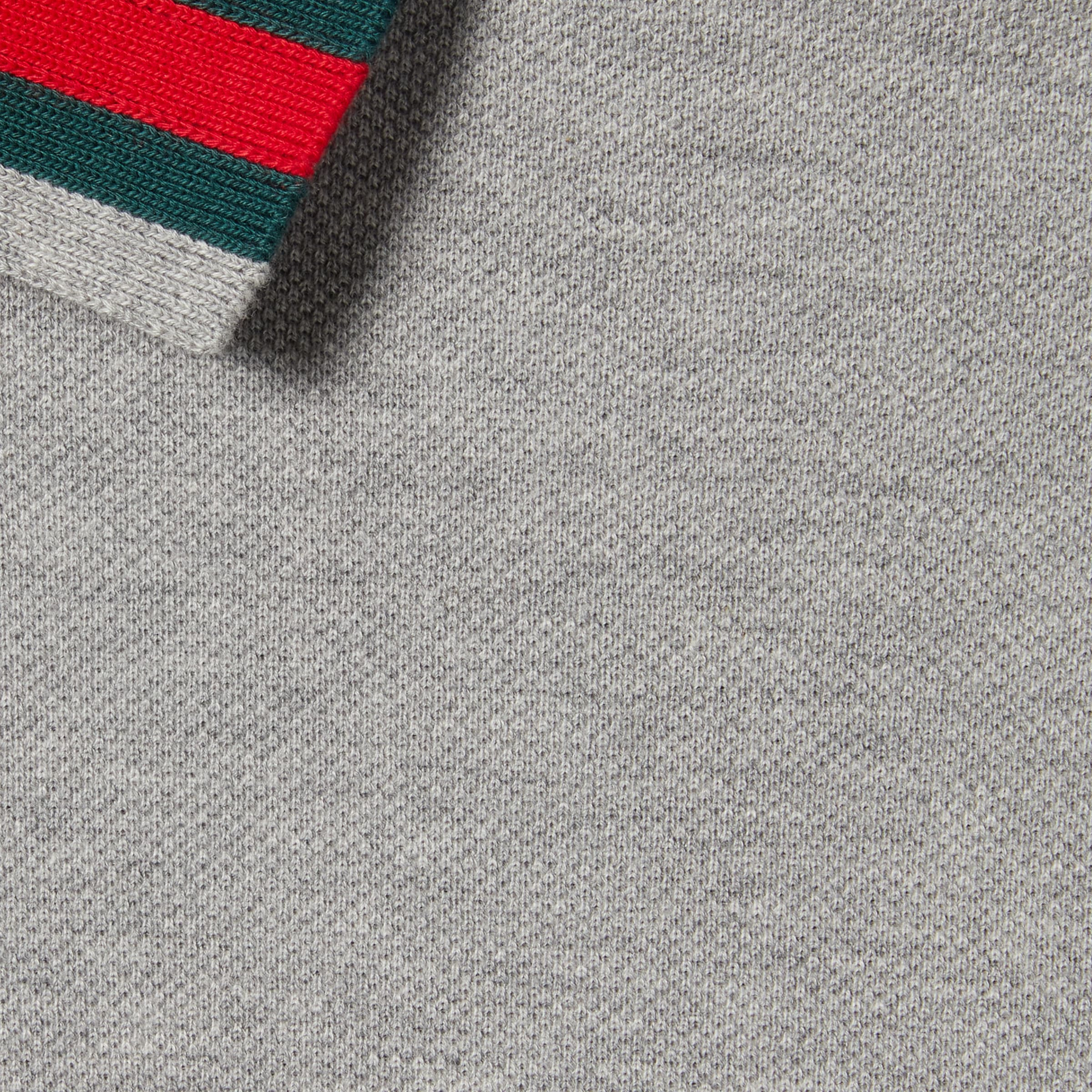 Cotton polo shirt with Web - 7