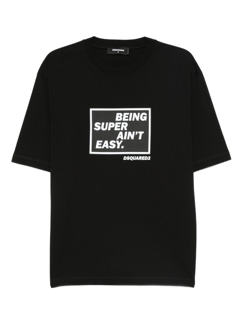 slogan-print T-shirt 1