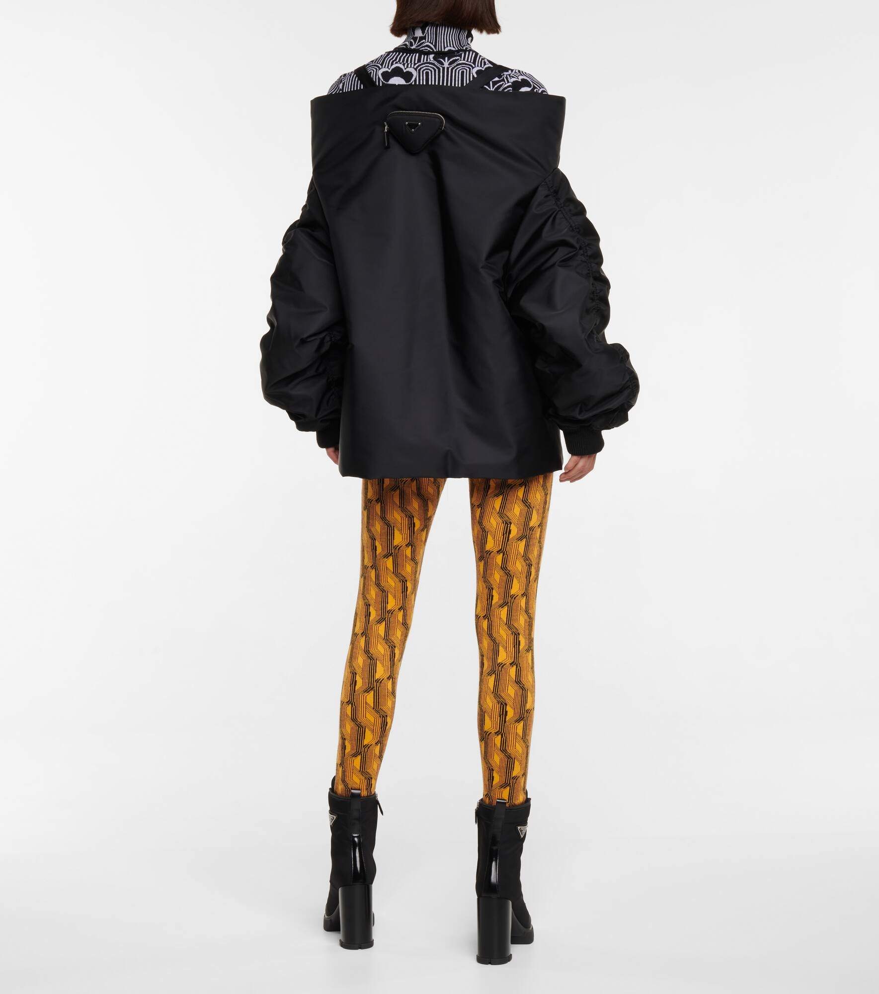Nylon off-the-shoulder jacket - 3