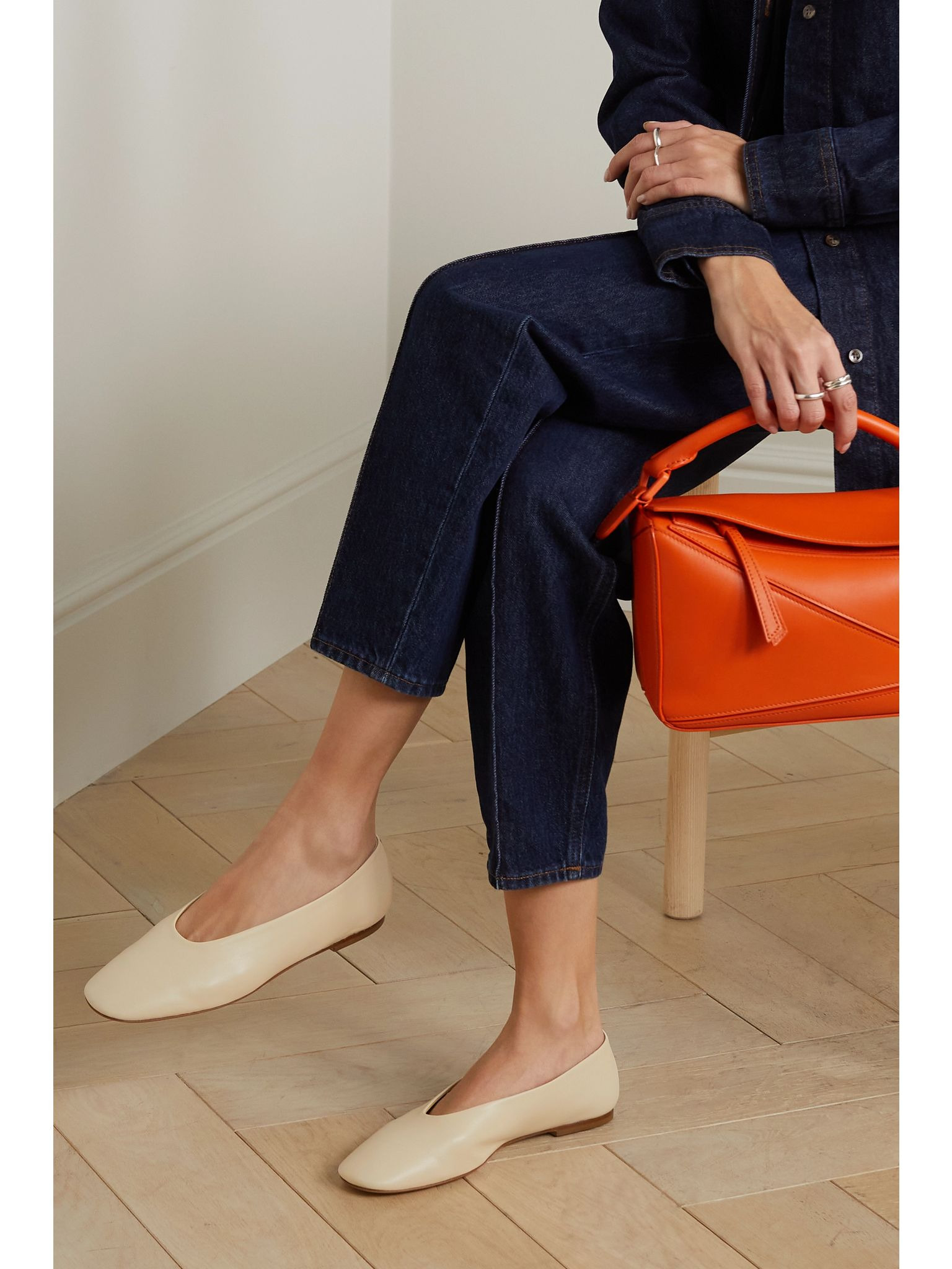 Kirsten leather ballet flats Cream - 2