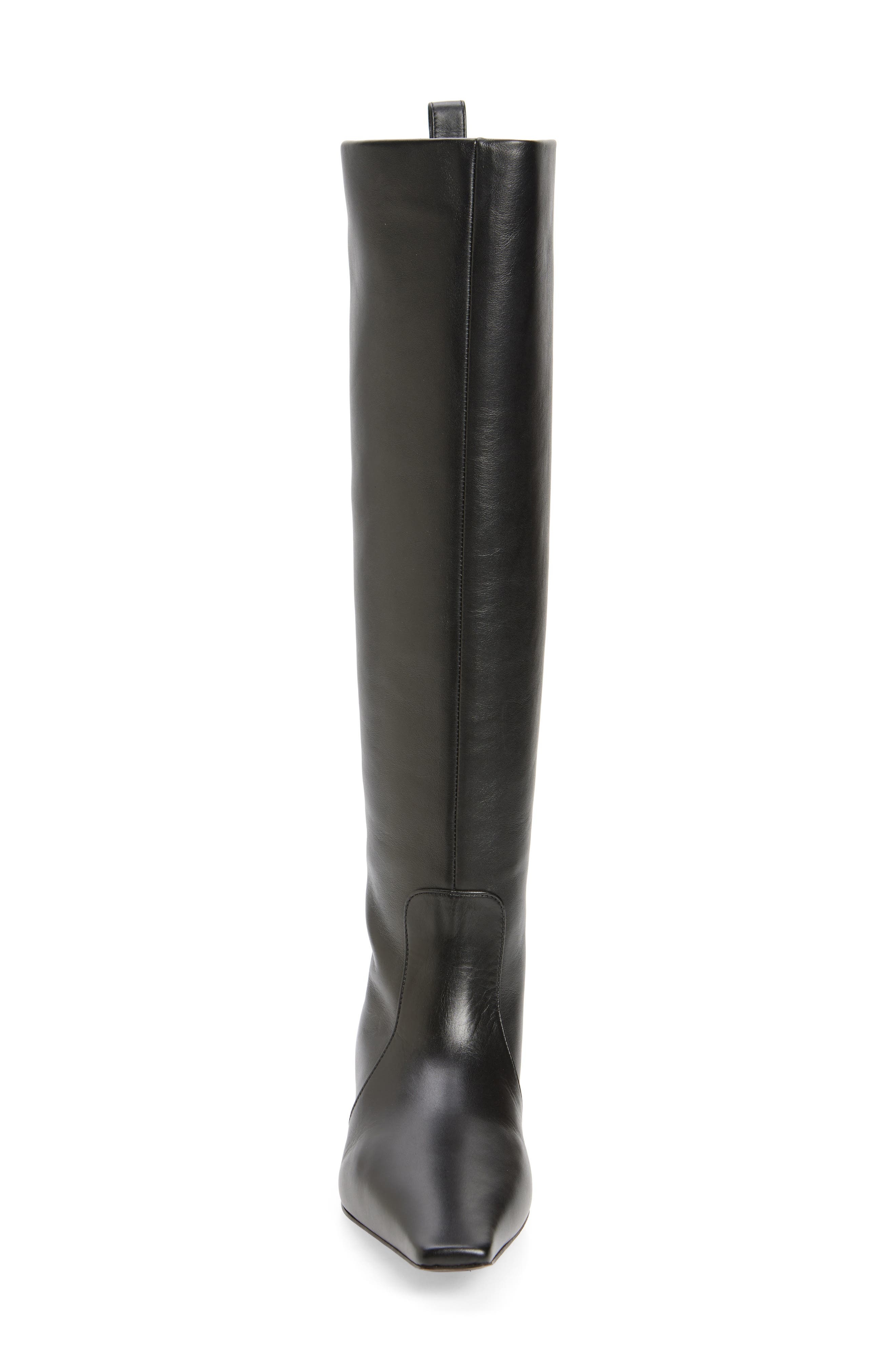 Brunello Cucinelli Kitten Heel Tall Boot in C101 Nero at Nordstrom - 4