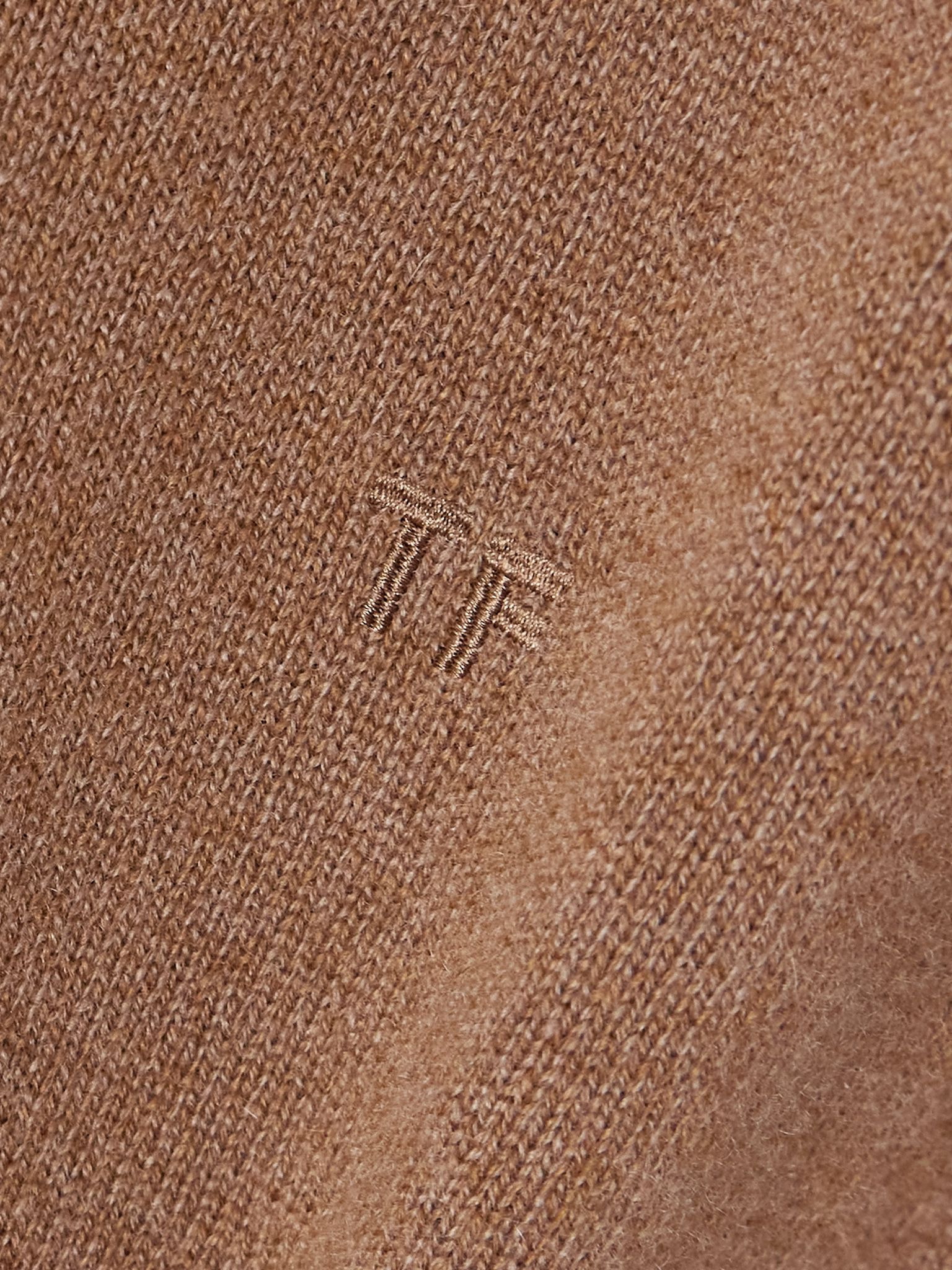 Cashmere polo sweater Tan - 5