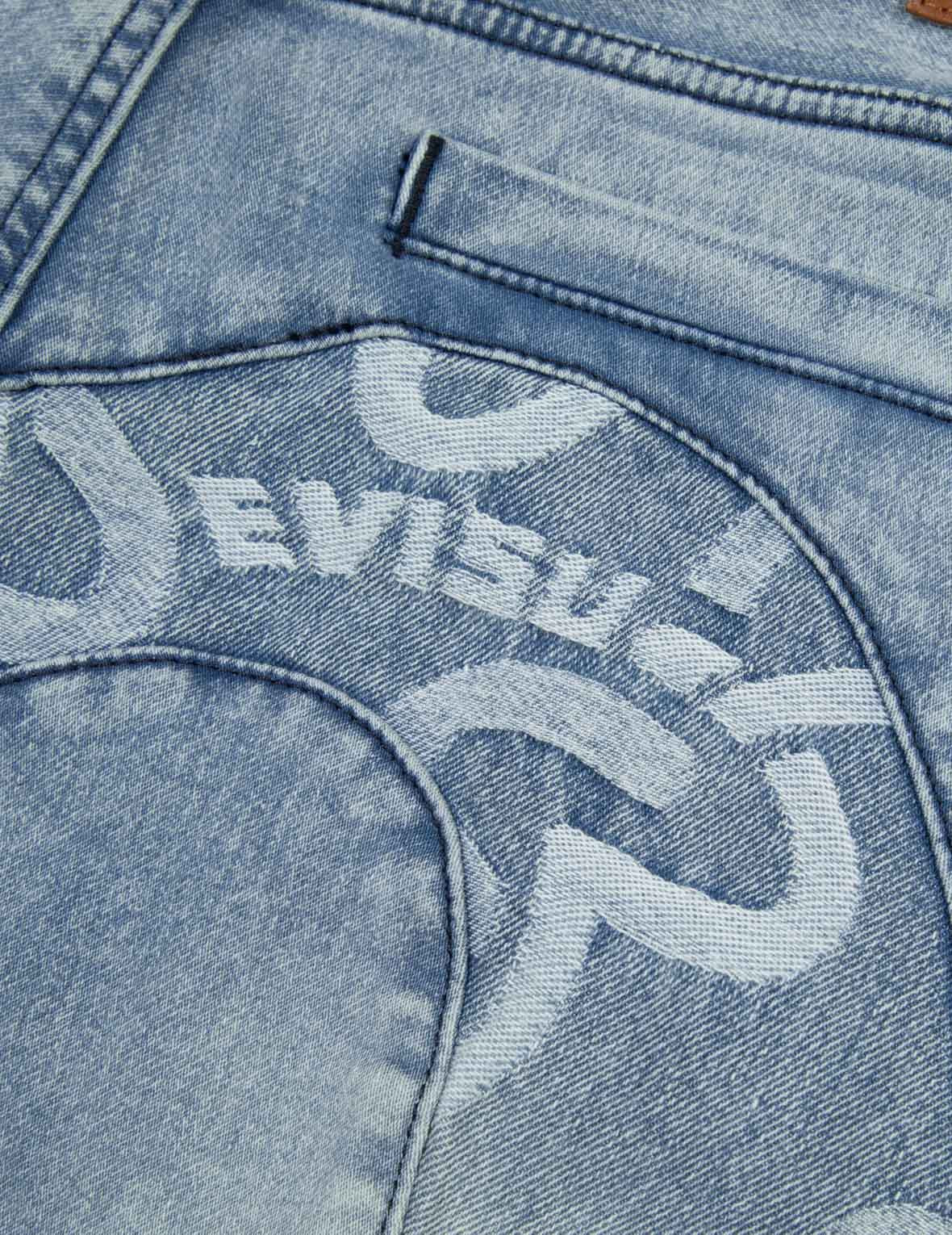 ALLOVER SEAGULL JACQUARD INSERTED DAICOCK REGULAR FIT DENIM JOGGERS - 7