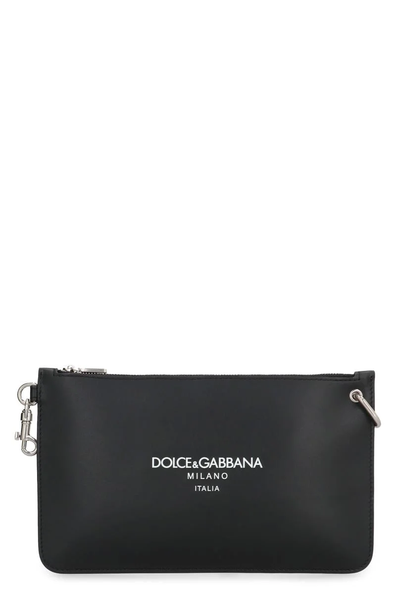 Dolce & Gabbana Necessaire Leather Flat Pouch - 1