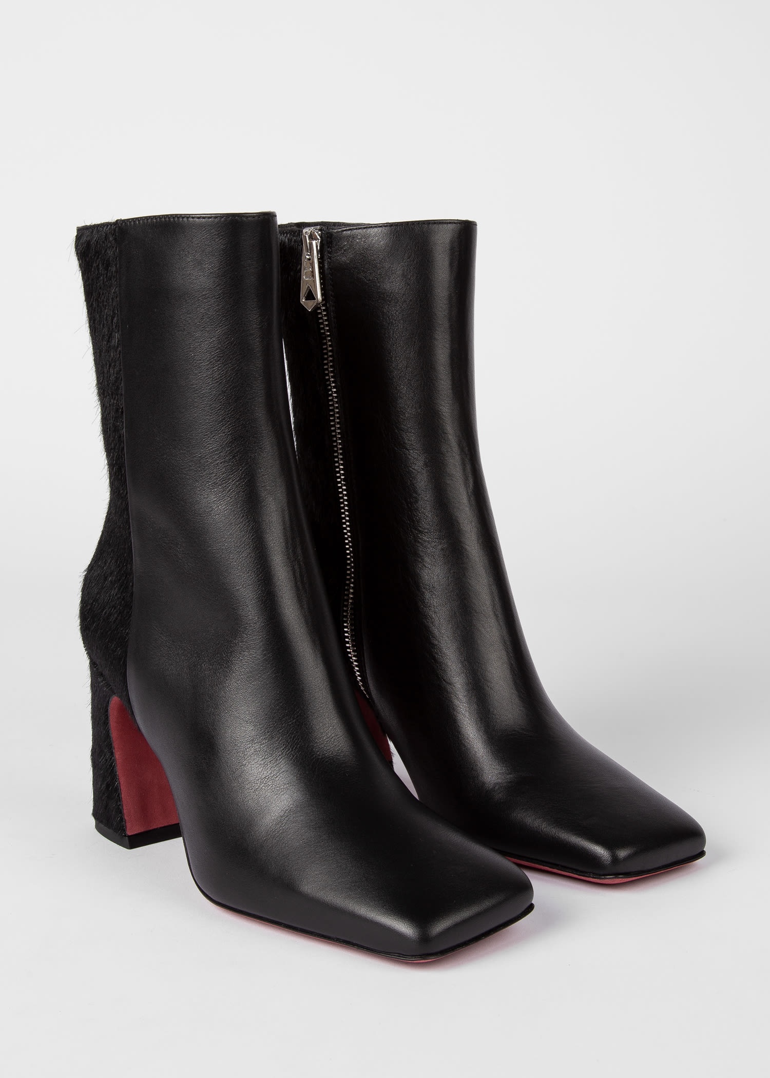 Leather And Calf-Hair 'Agnes' Ankle Boots - 4