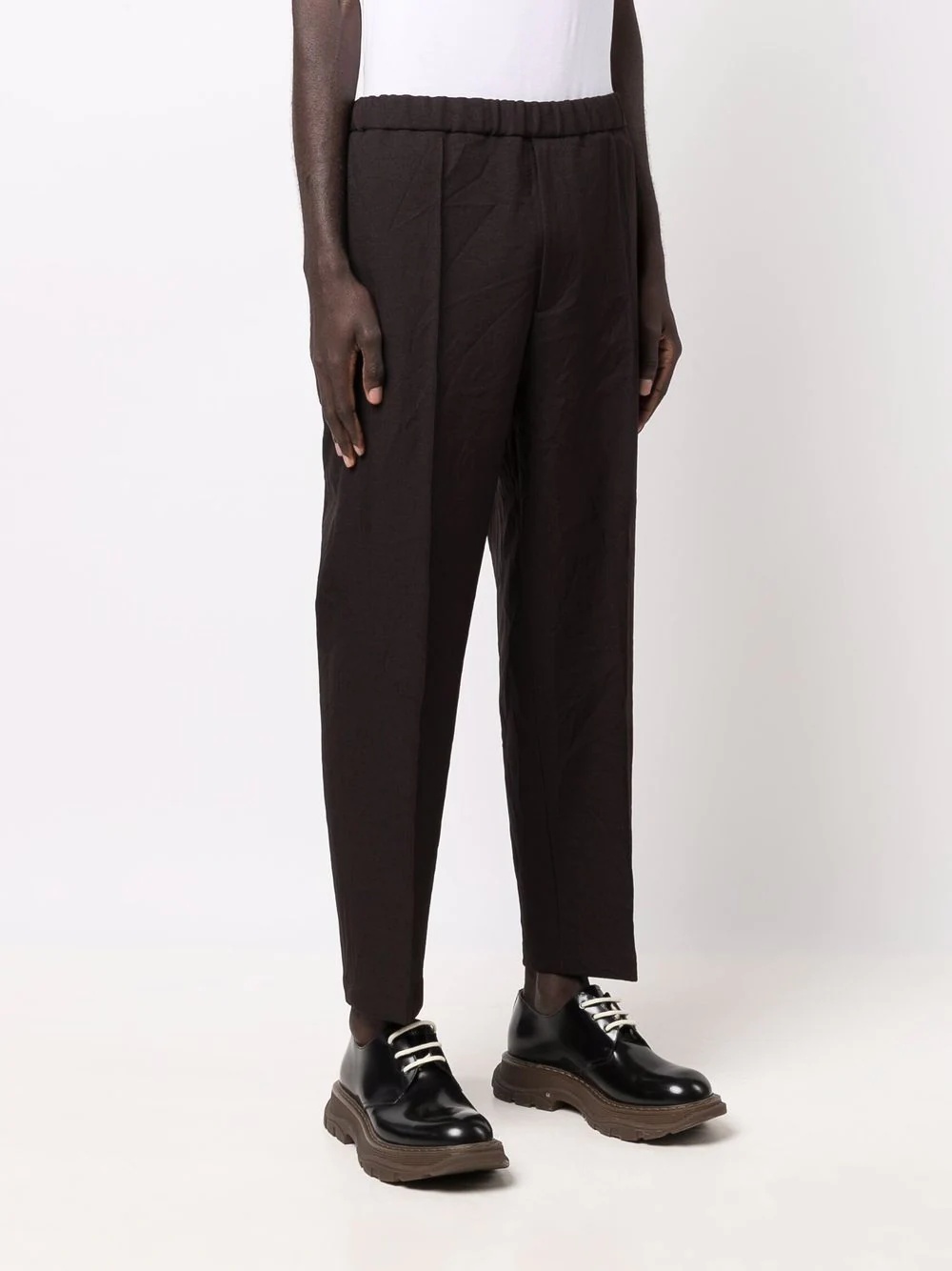 high-waisted straight leg trousers - 3