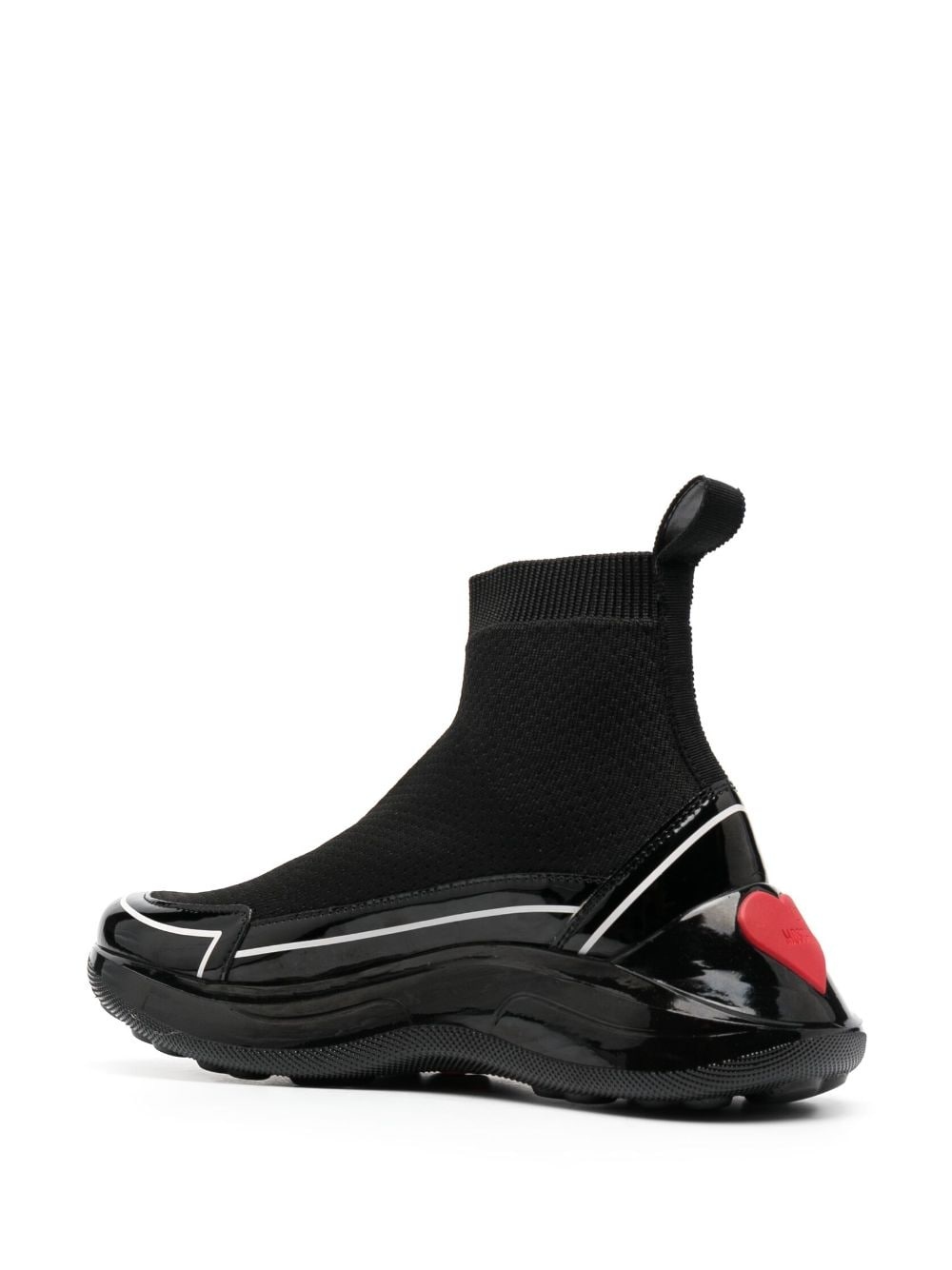 logo-embossed high-top sneakers - 3