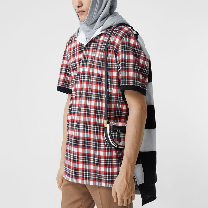 Mini Knitted Tartan and Leather Olympia Bag 12