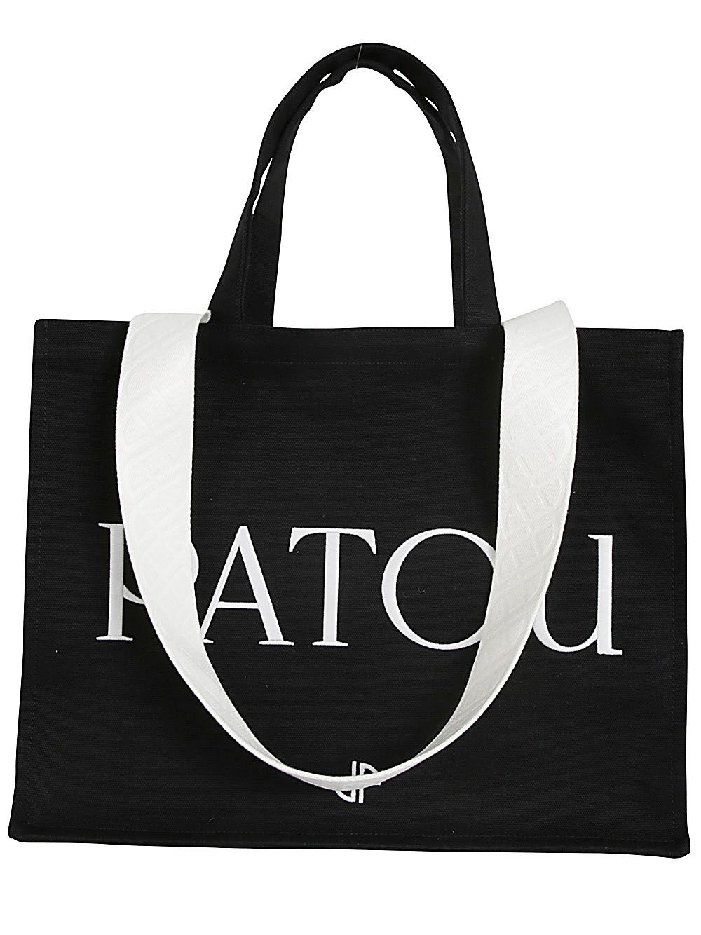 トートバッグ PATOU BLACK CANVAS SMALL TOTE PATOU SHOPPING BAG Patou | Small Patou tote in cotton canvas