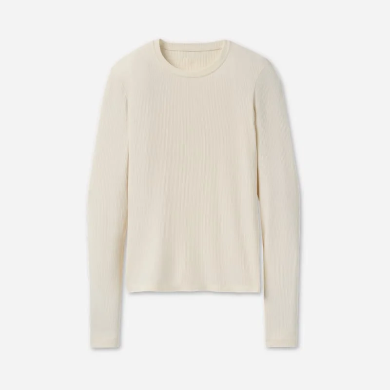 ® Women's Aidelene Long Sleeve Rib Tee Tops in Nimbus - 1