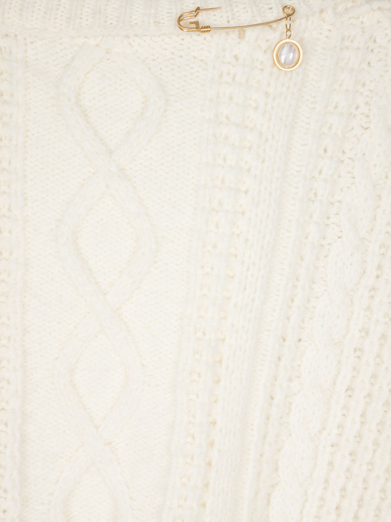 Sweater in patchwork knit with G pin 5