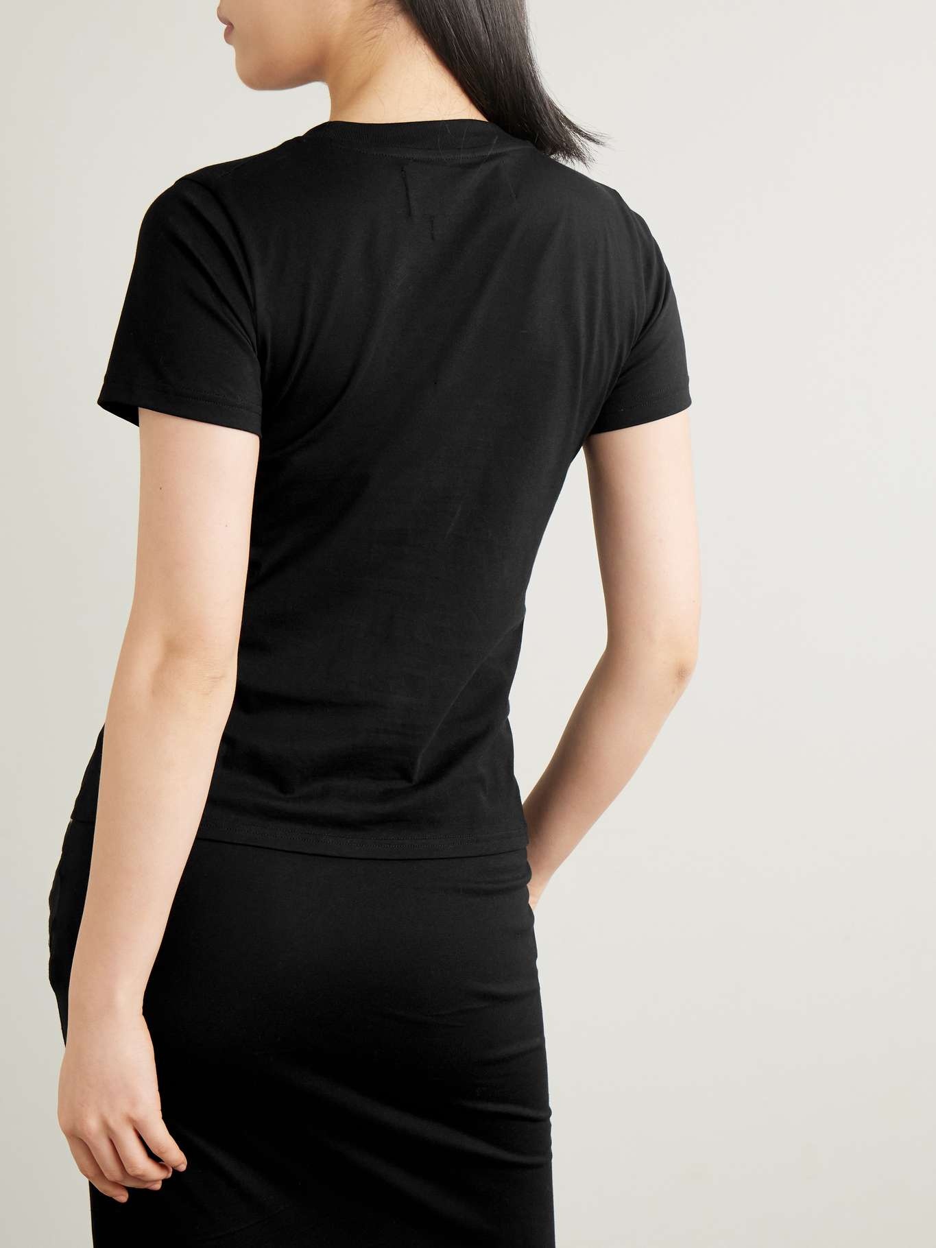 Embellished printed cotton-jersey T-shirt Black - 3