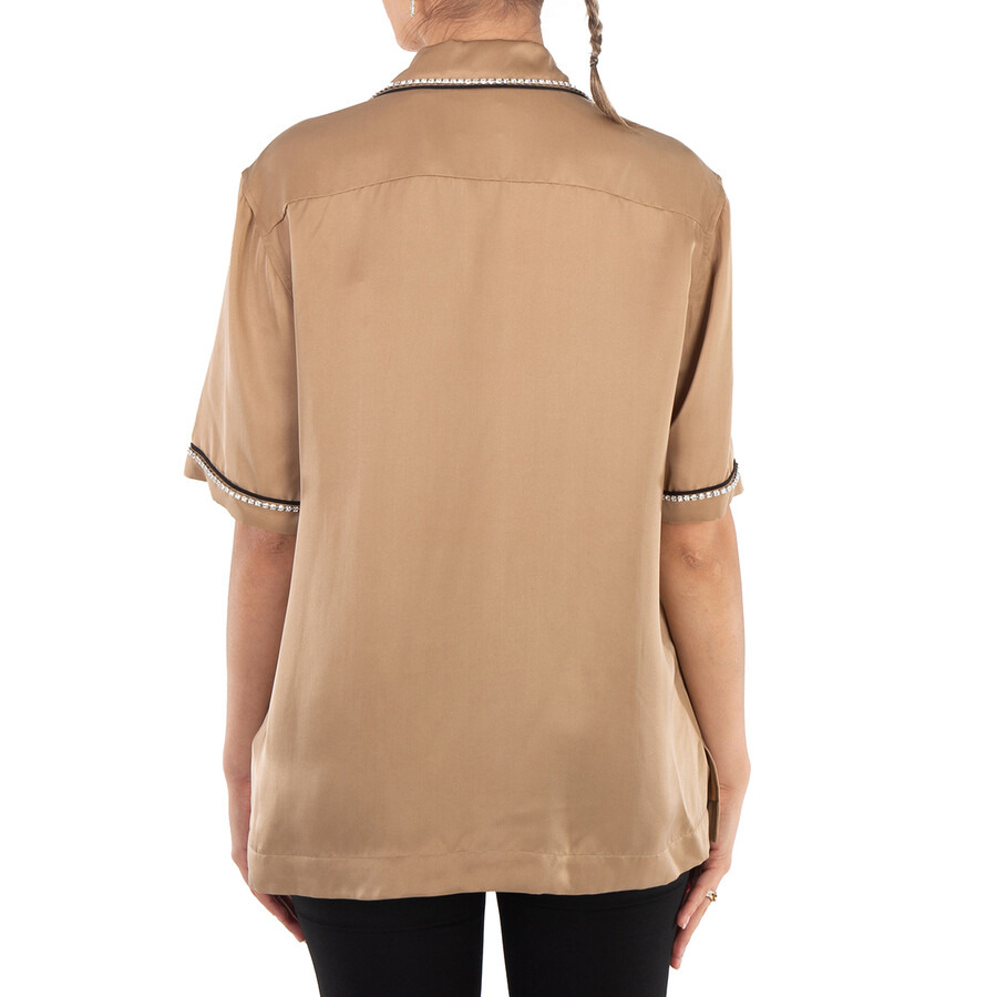 Burberry Camel Tierney Bowling Pajama Shirt - 5