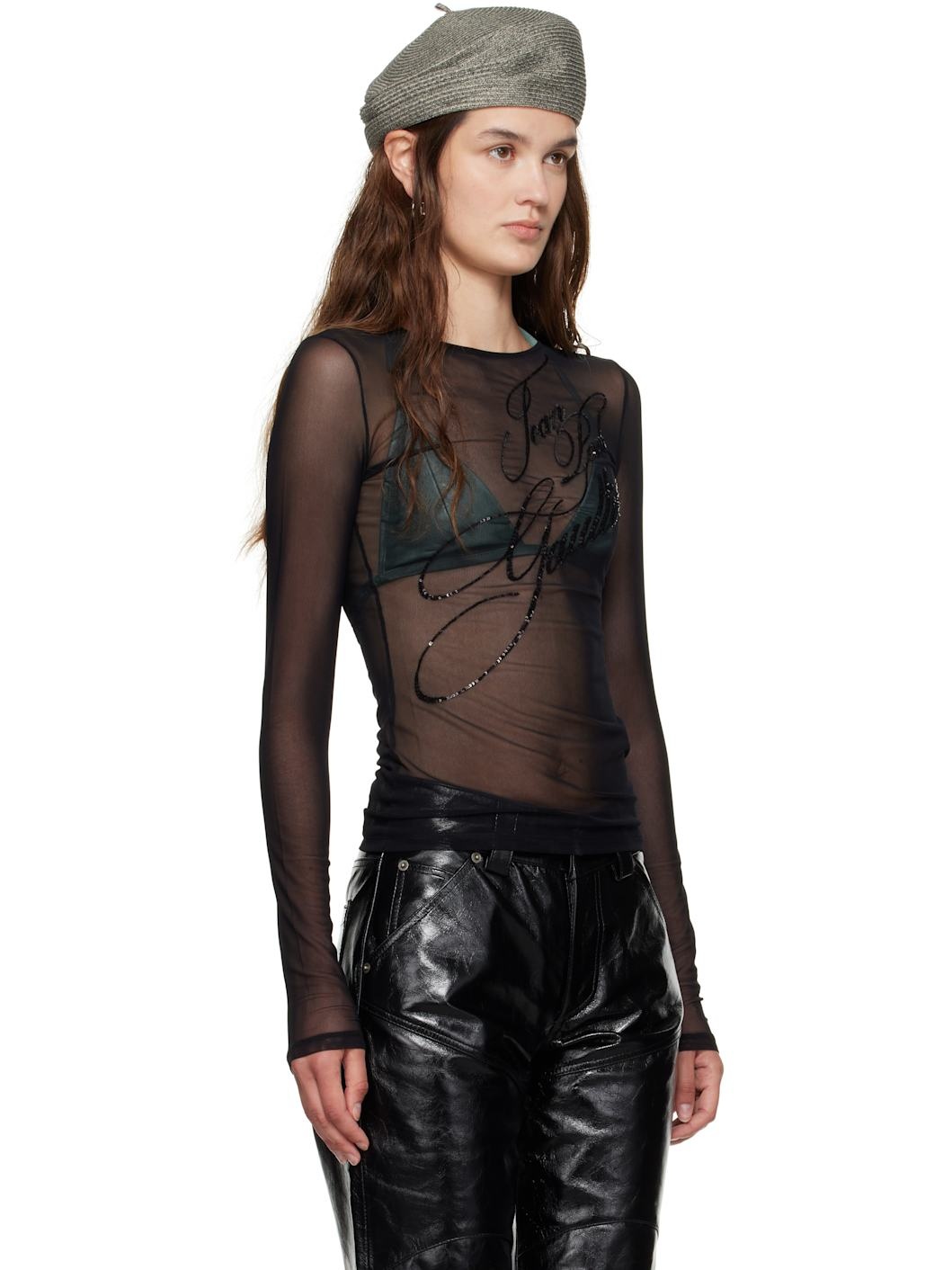 Black 'The Sequin' Top - 2