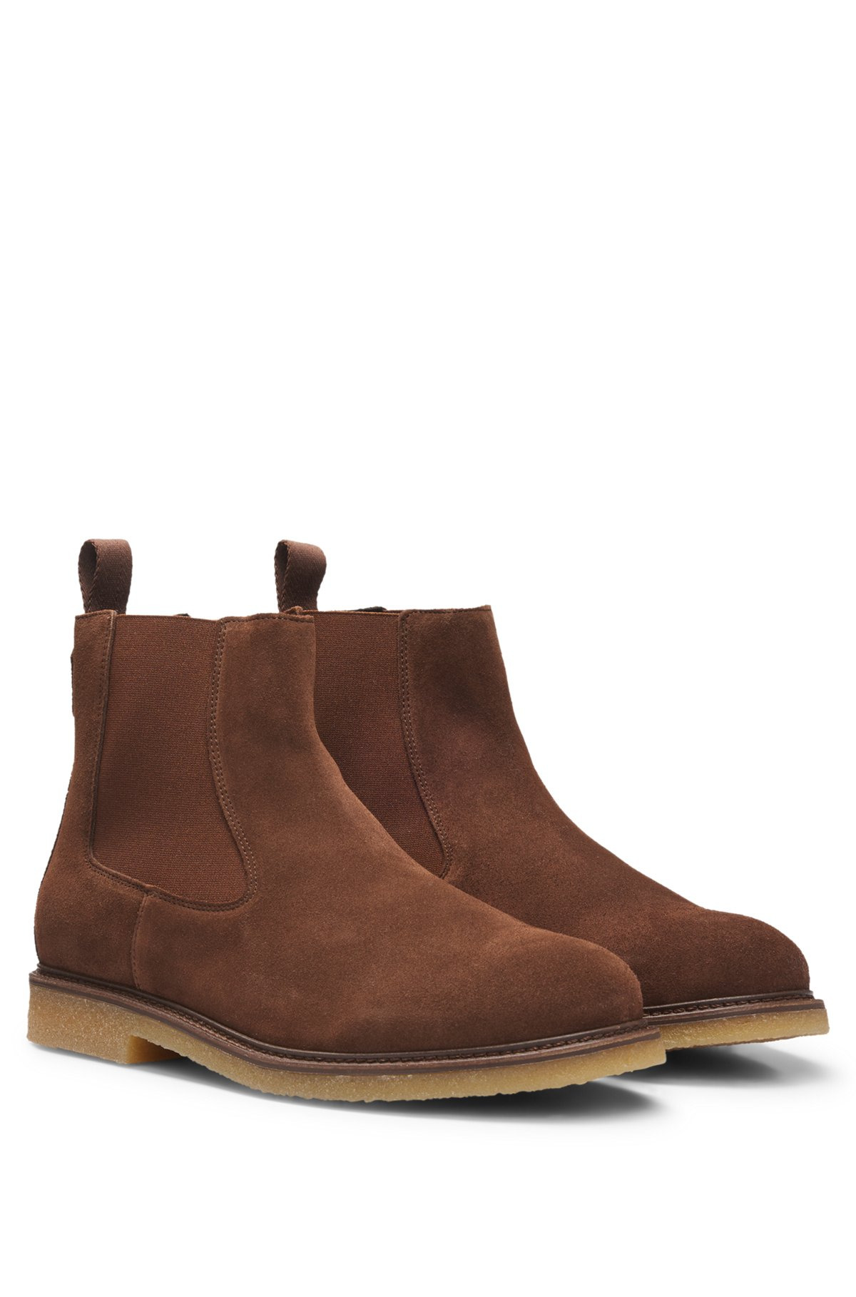 SUEDE CHELSEA BOOTS WITH ELASTICATED PANELS - 2