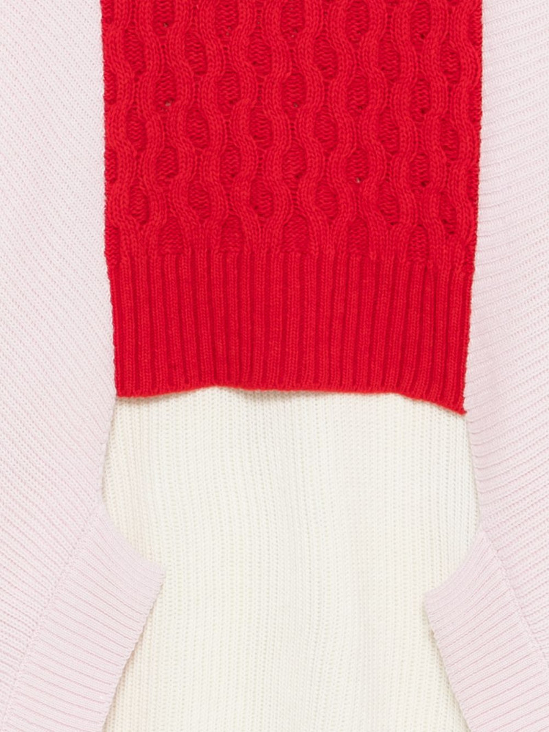 cable-knit V-neck mini dress 3