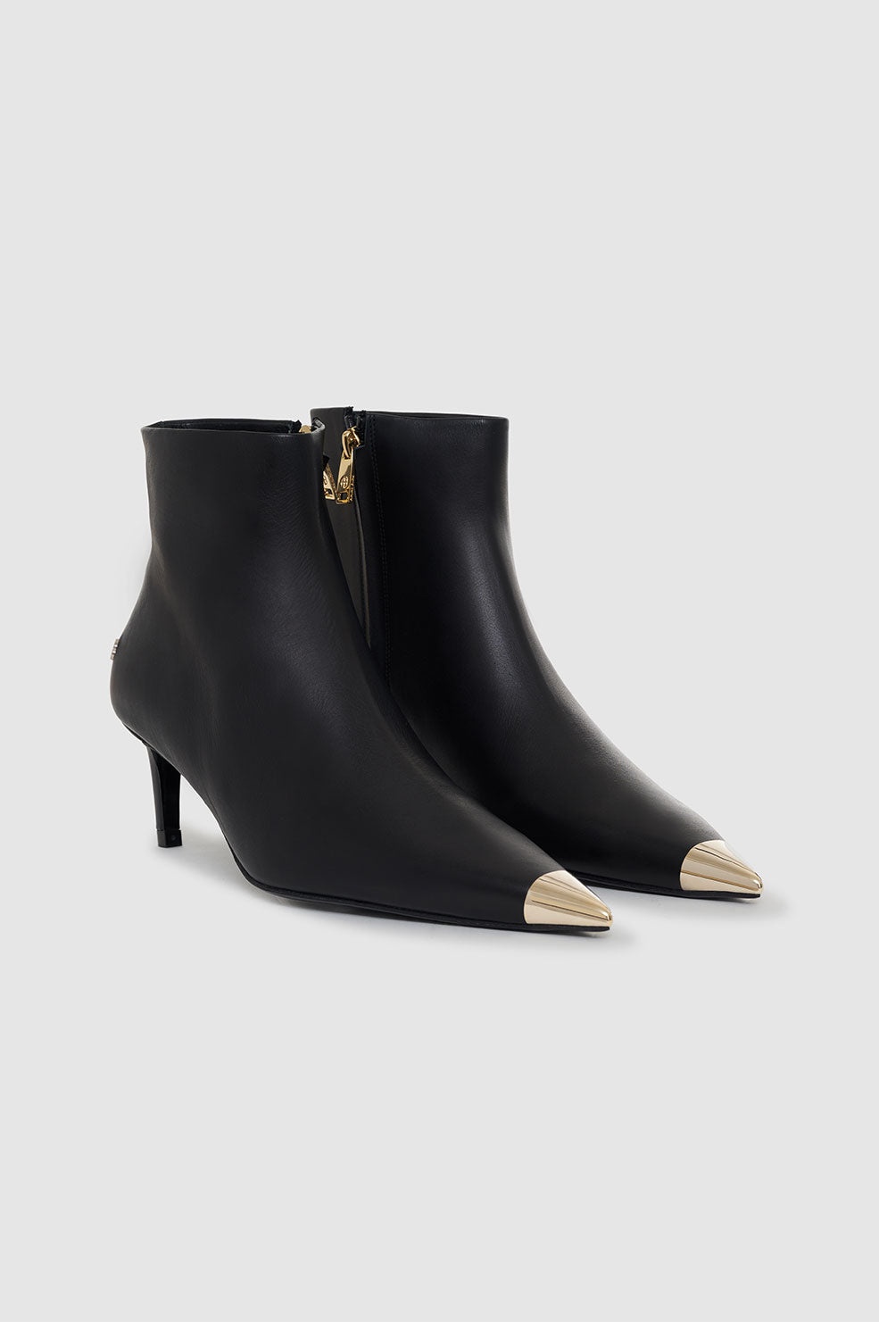 Nina Boots With Metal Toe Cap - Black - 2