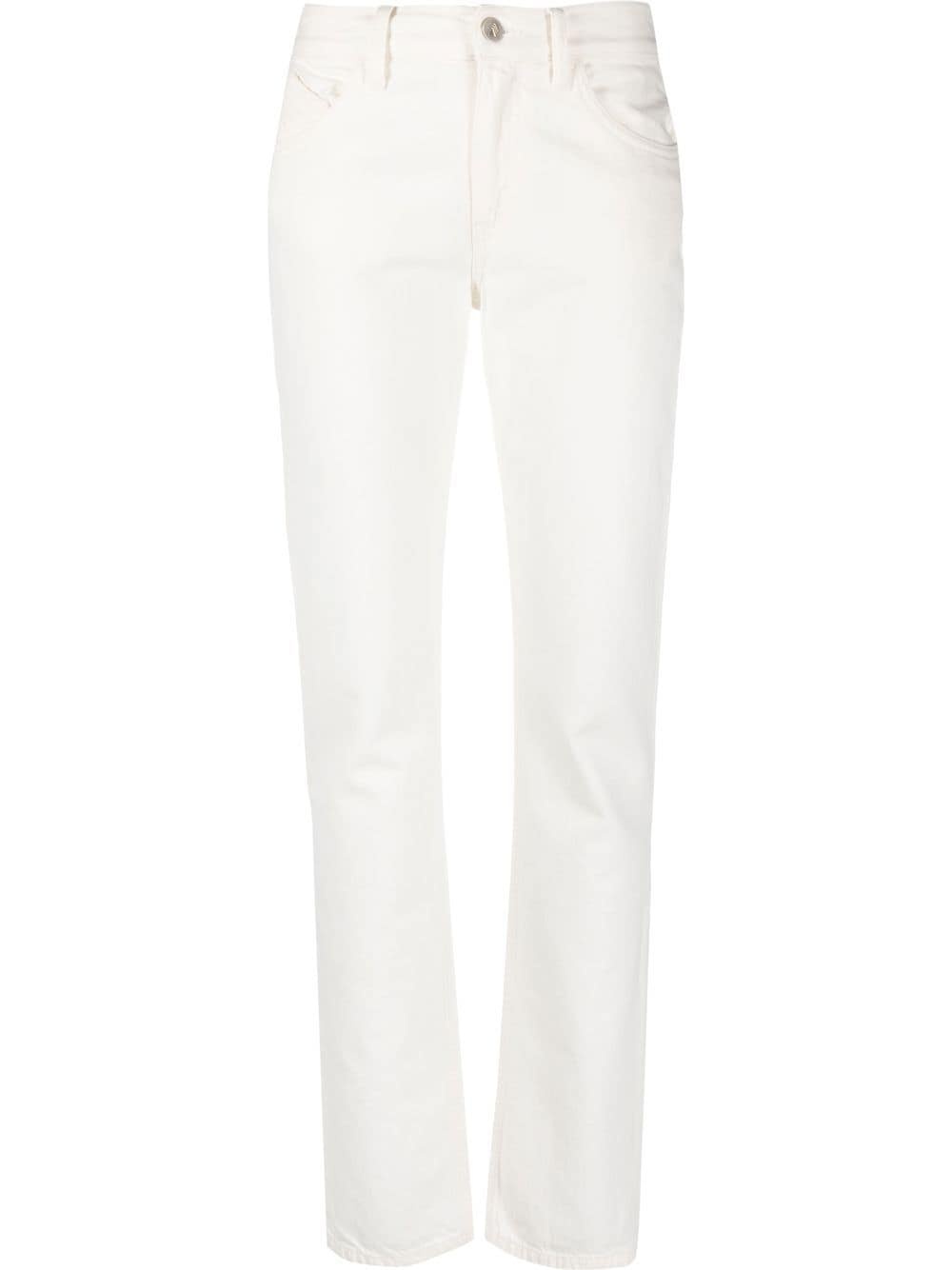 high-rise slim-leg jeans - 1