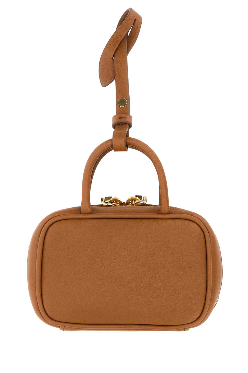 Miu Miu Camel Leather Beau Keyring Necessaire Cognac Vitello Portachiavi outlook
