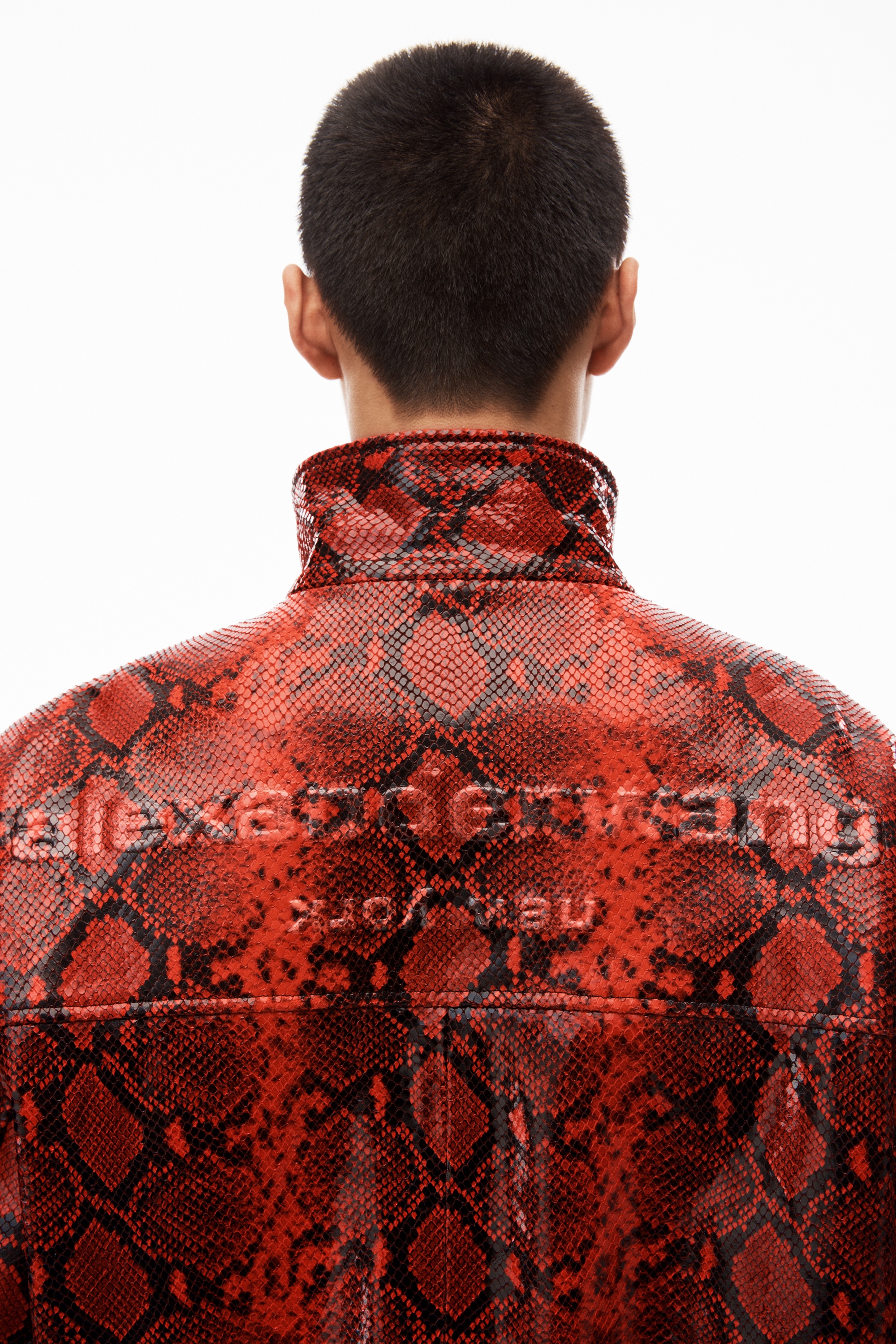Embossed "snakeskin" track jacket - 6