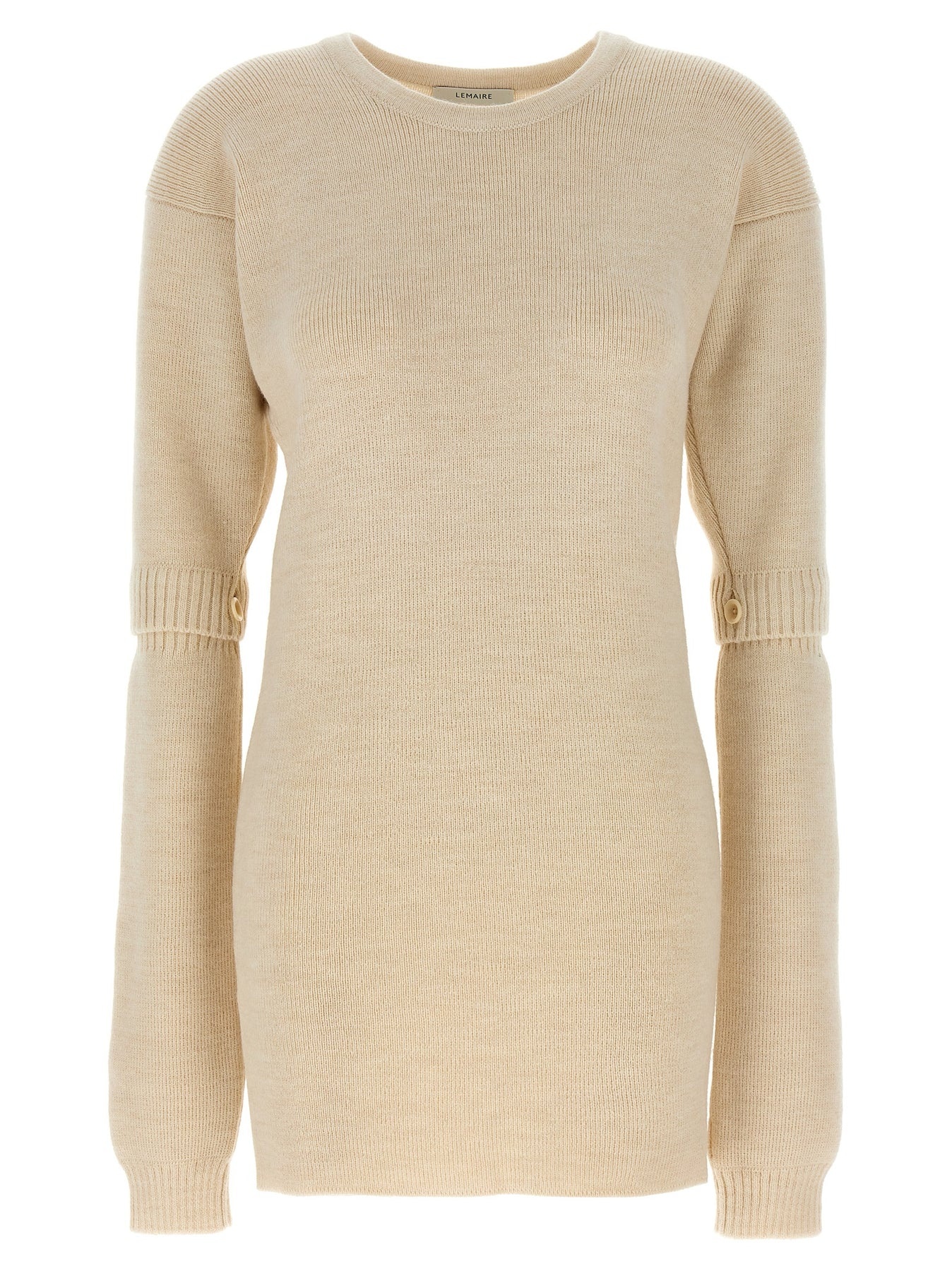 ワンピース LEMAIRE Removable sleeve knit dress (DR1088LK1028 WH048) Lemaire Removable Sleeve Knit Dress Dresses White