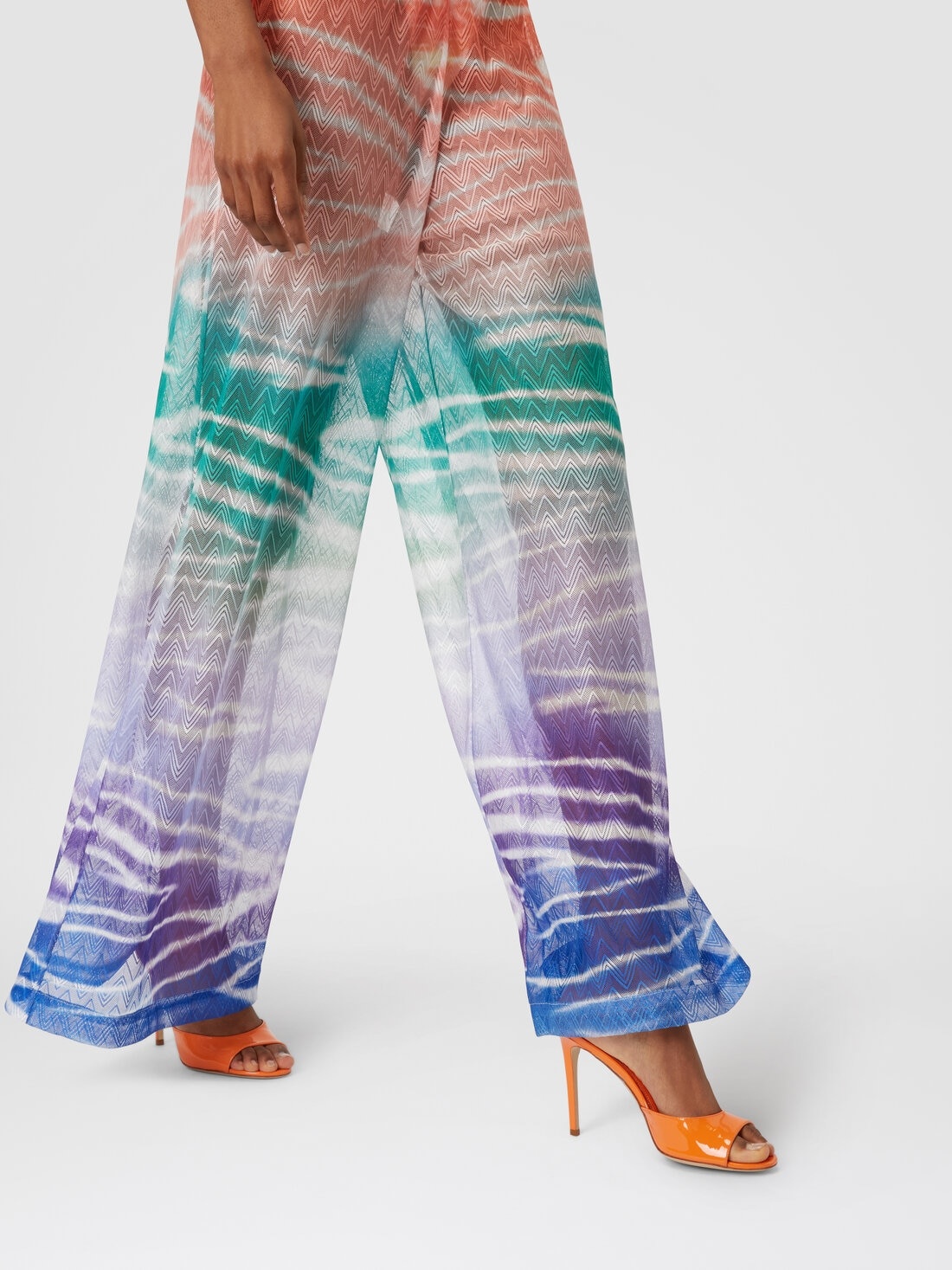 Tie-dye print cover up trousers - 5