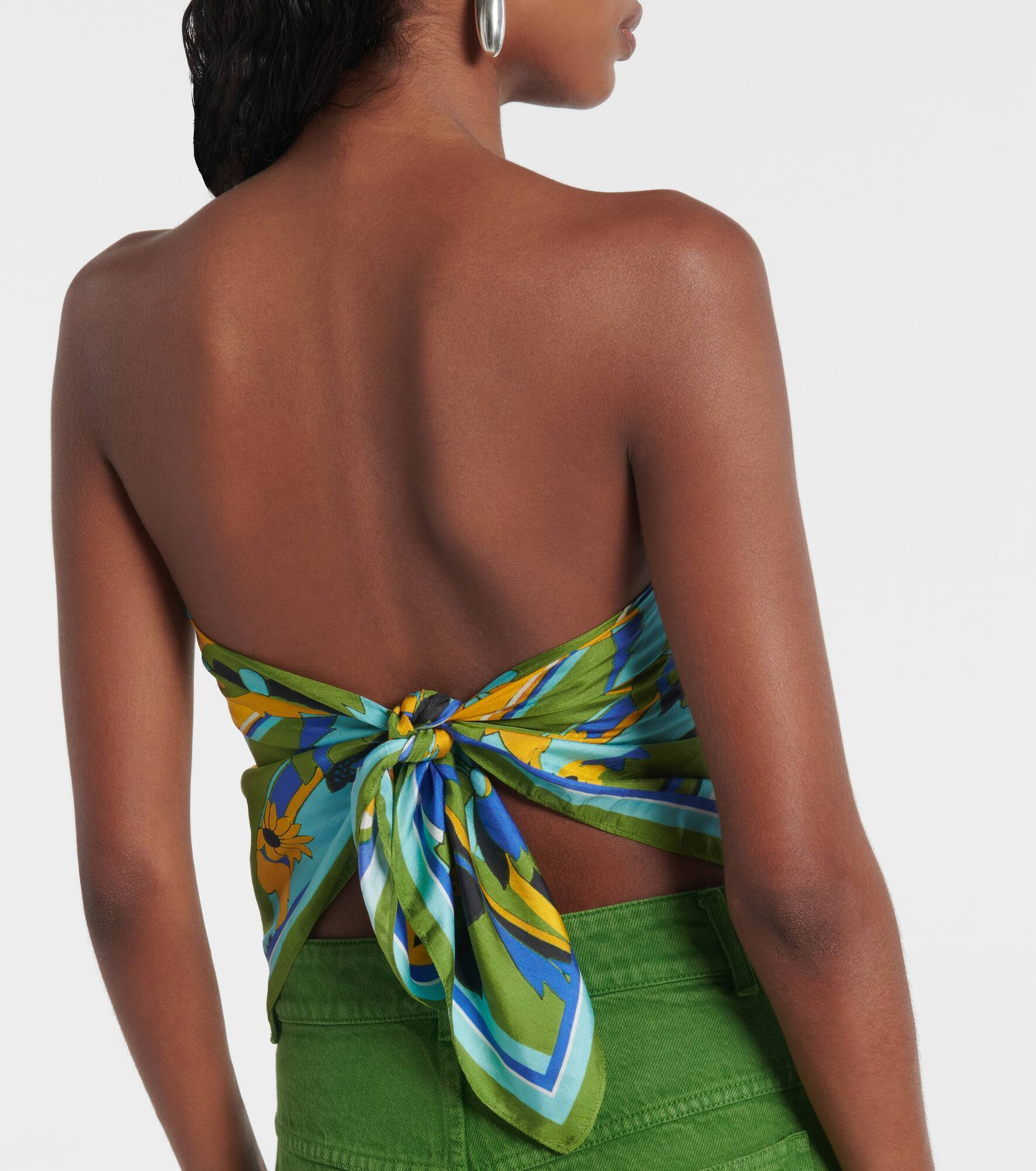 Floral silk scarf - 6