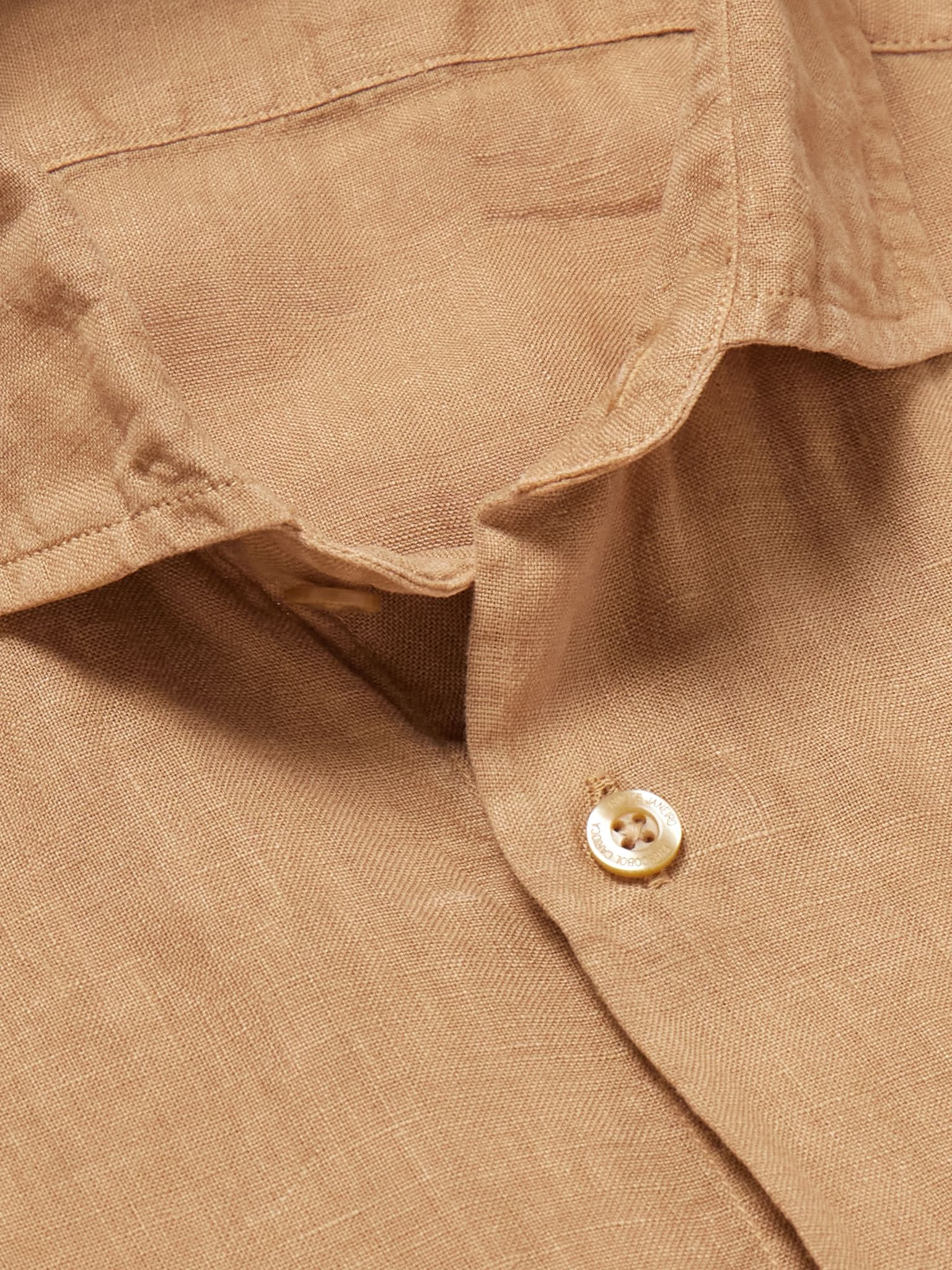 Antonio Linen Shirt Brown - 4
