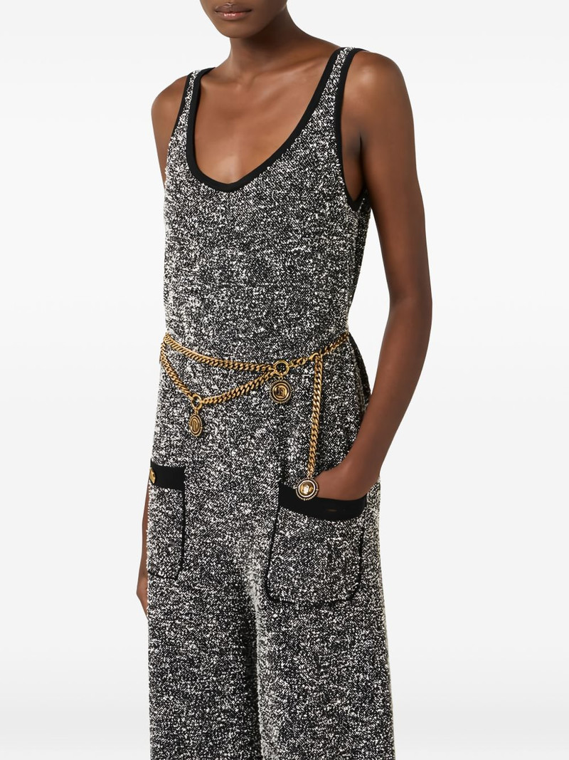 fringed bouclé knit jumpsuit 4