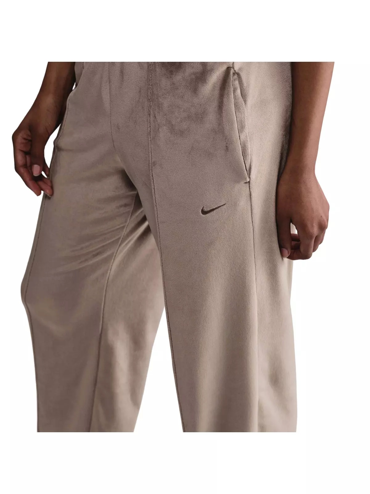 Women's Sportswear Chill Knit Mid-Rise Velour Pants - Brown - 5