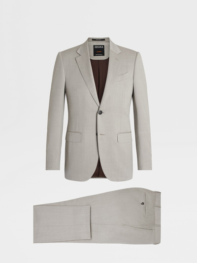 ZEGNA LIGHT TAUPE CENTOVENTIMILA WOOL SUIT outlook