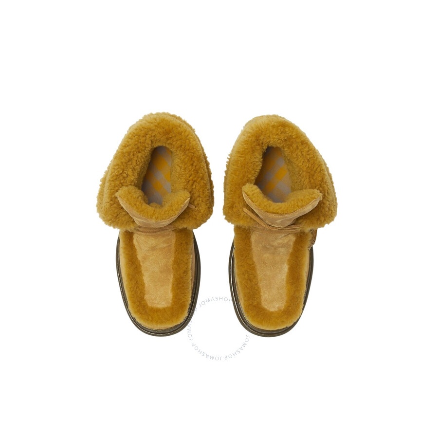 Burberry Creeper Suede and Shearling Boots - 2