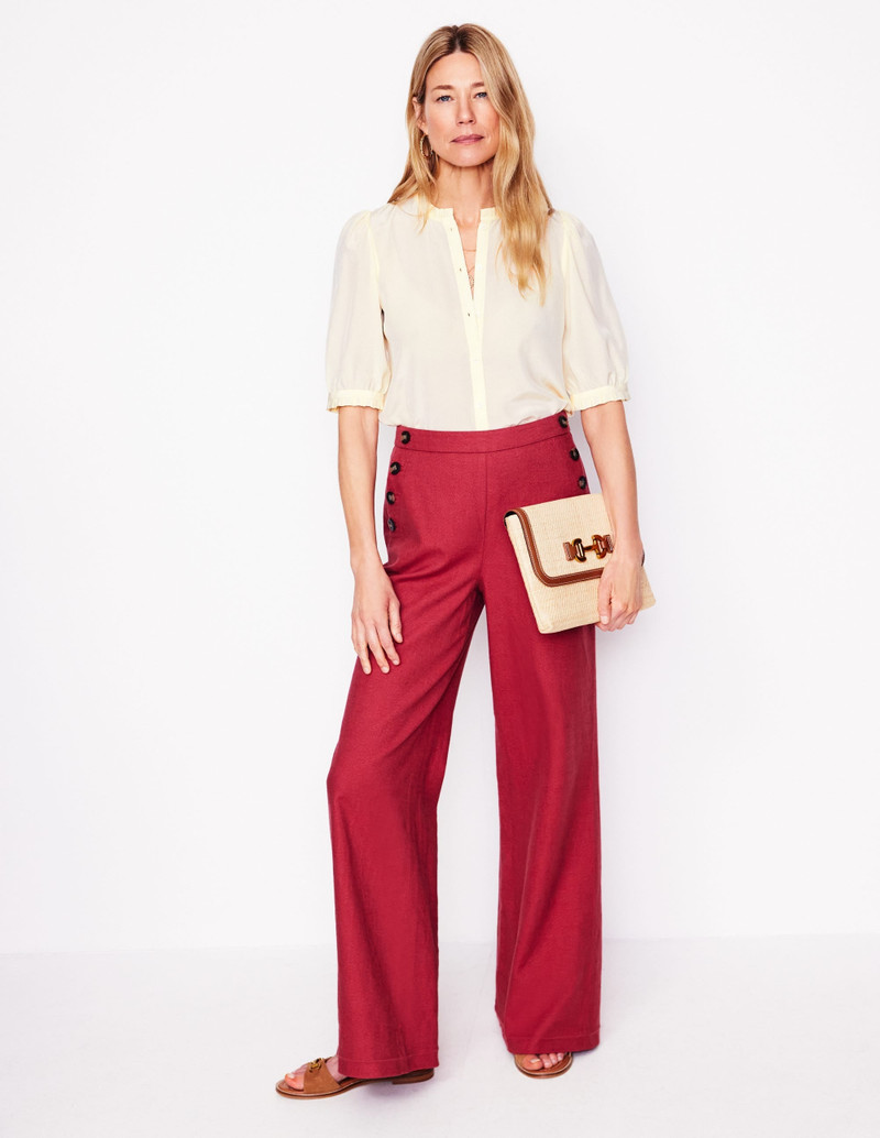 Frill Detail Silk Top-Ivory 6