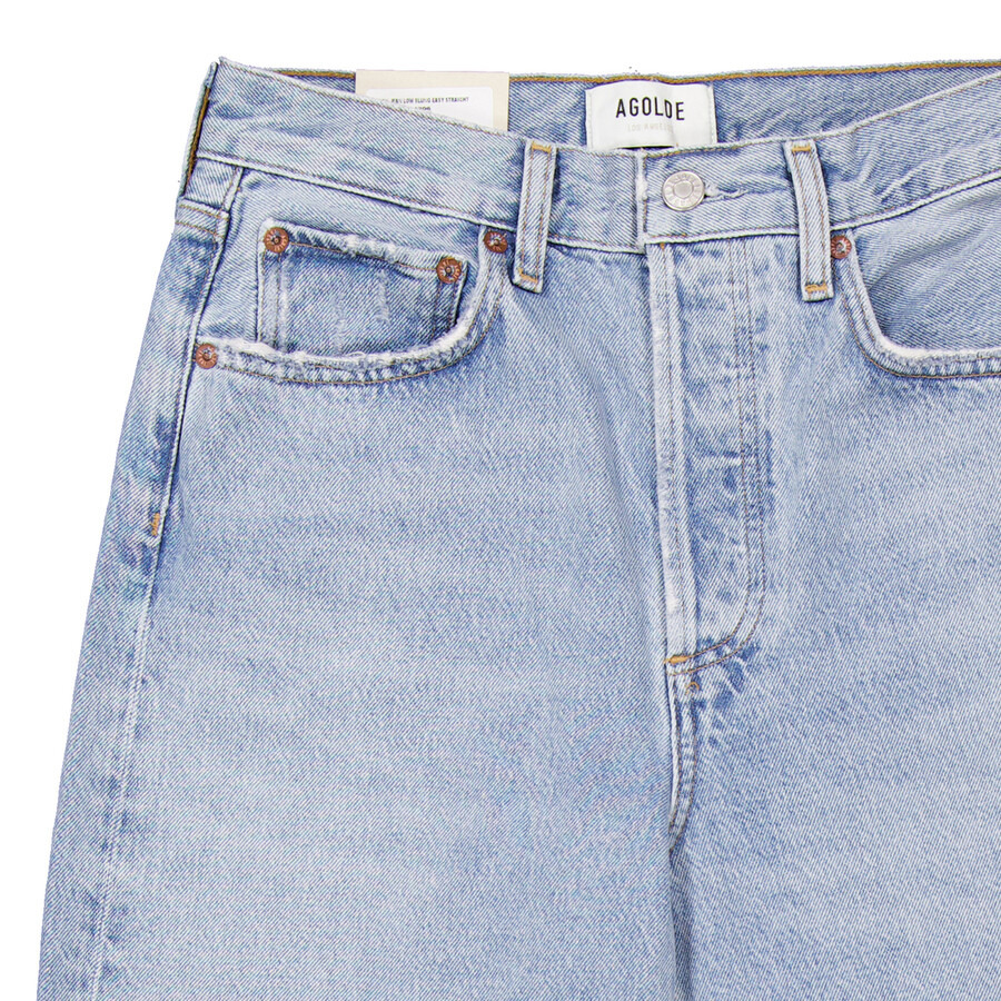 Agolde Ladies Force/Vint Marbled Fran Low Slung Straight Jeans - 2