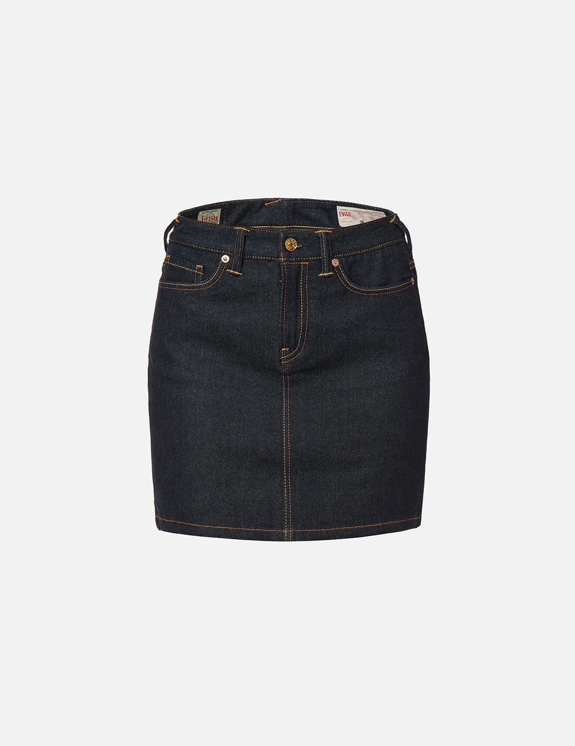 Floral Seagull Embroidery Denim Pencil Skirt - 2