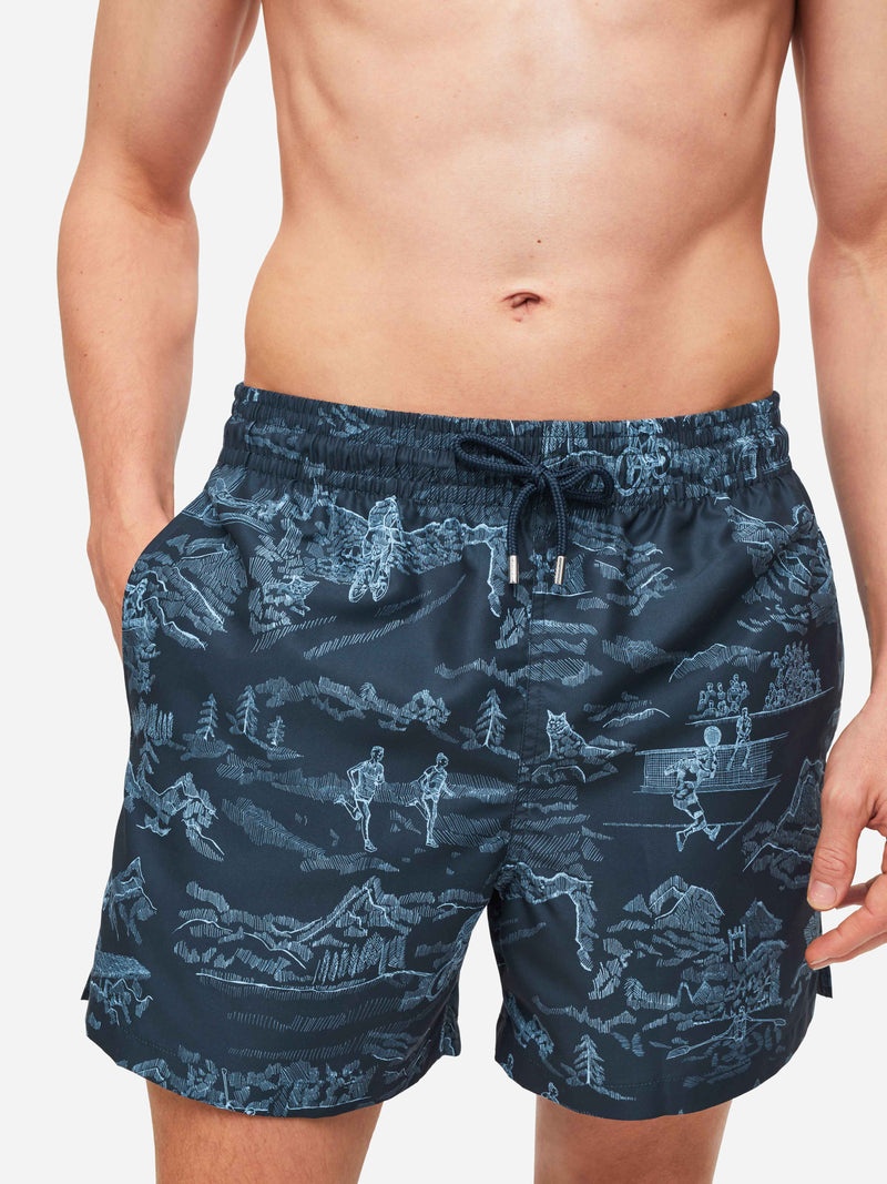 Men's Short Swim Shorts Maui 49 Navy - 6