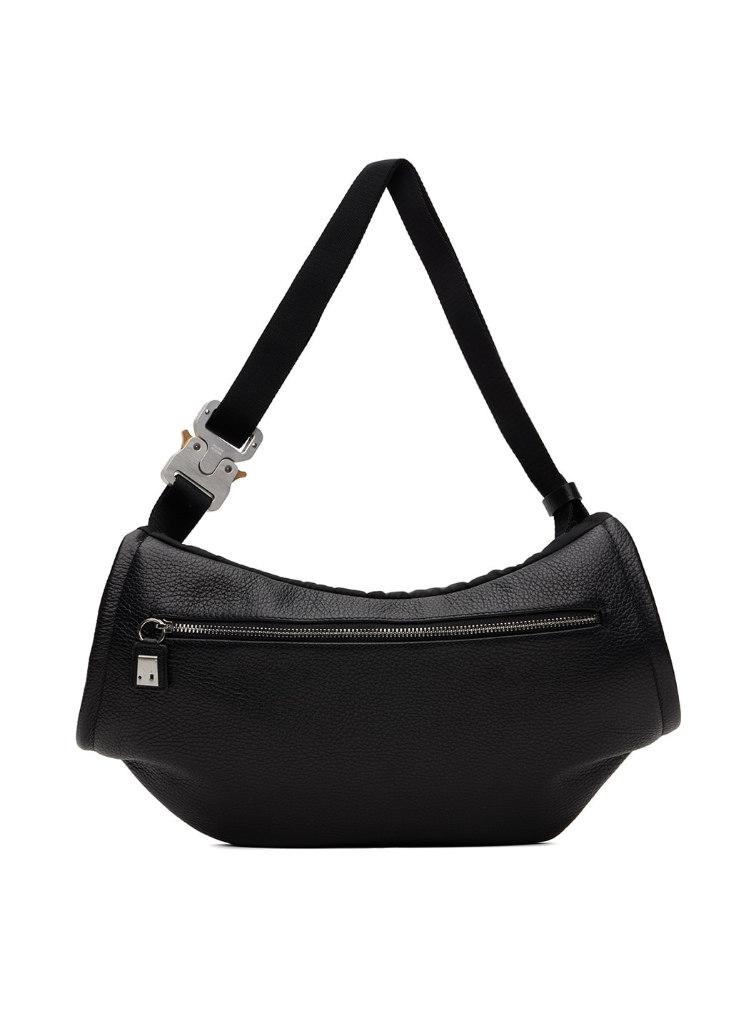 Black Leather X Nylon Crossbody Bag - 1