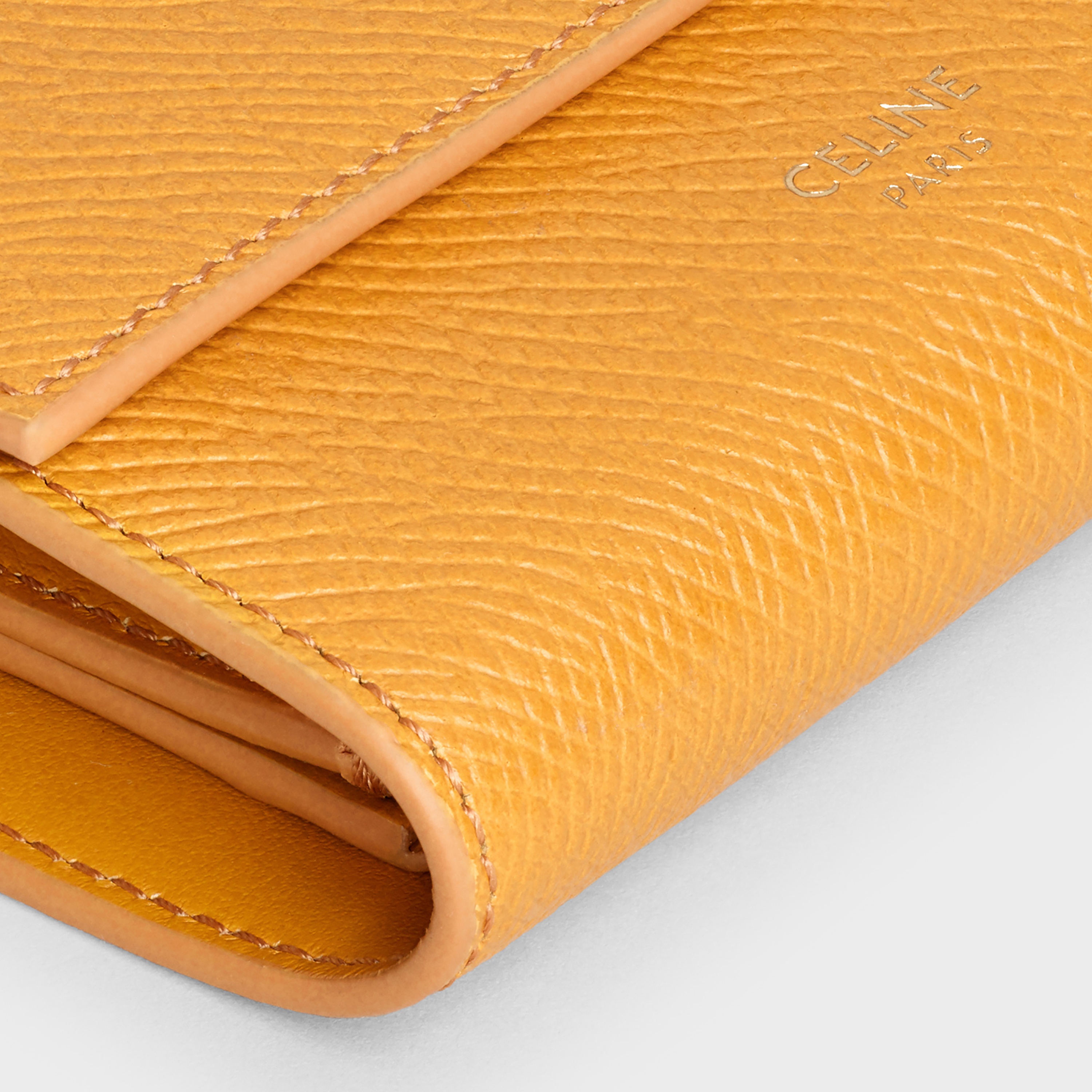 SMALL TRIFOLD WALLET IN GRAINED CALFSKIN - 4