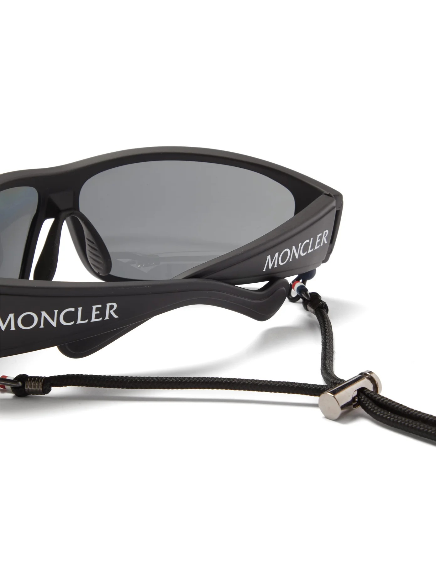 Logo-stripe acetate cycle sunglasses - 6