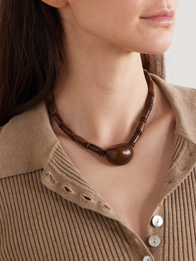 HUNTING SEASON The Choker Tagua And Leather Necklace outlook