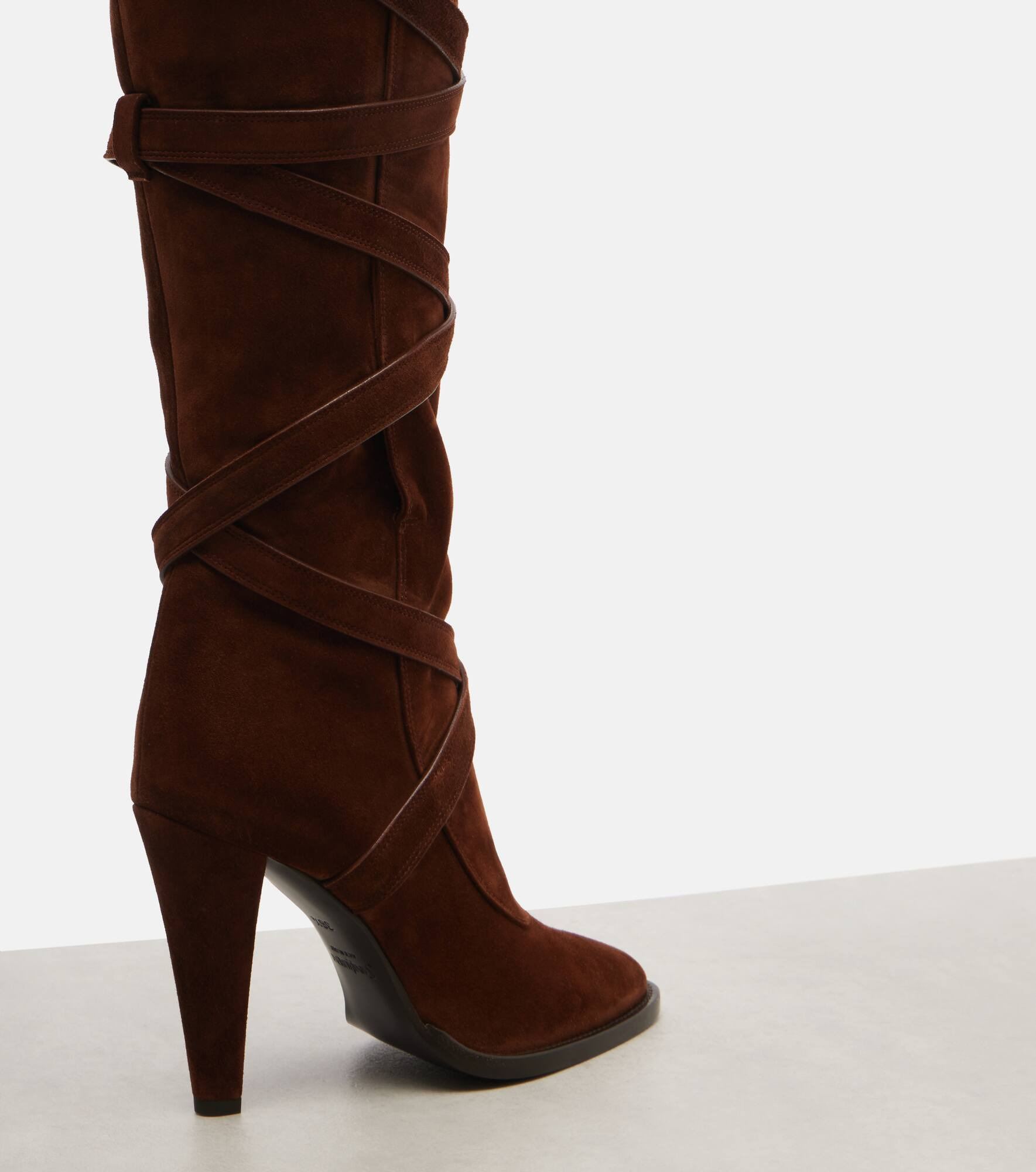 Suede knee-high boots - 5