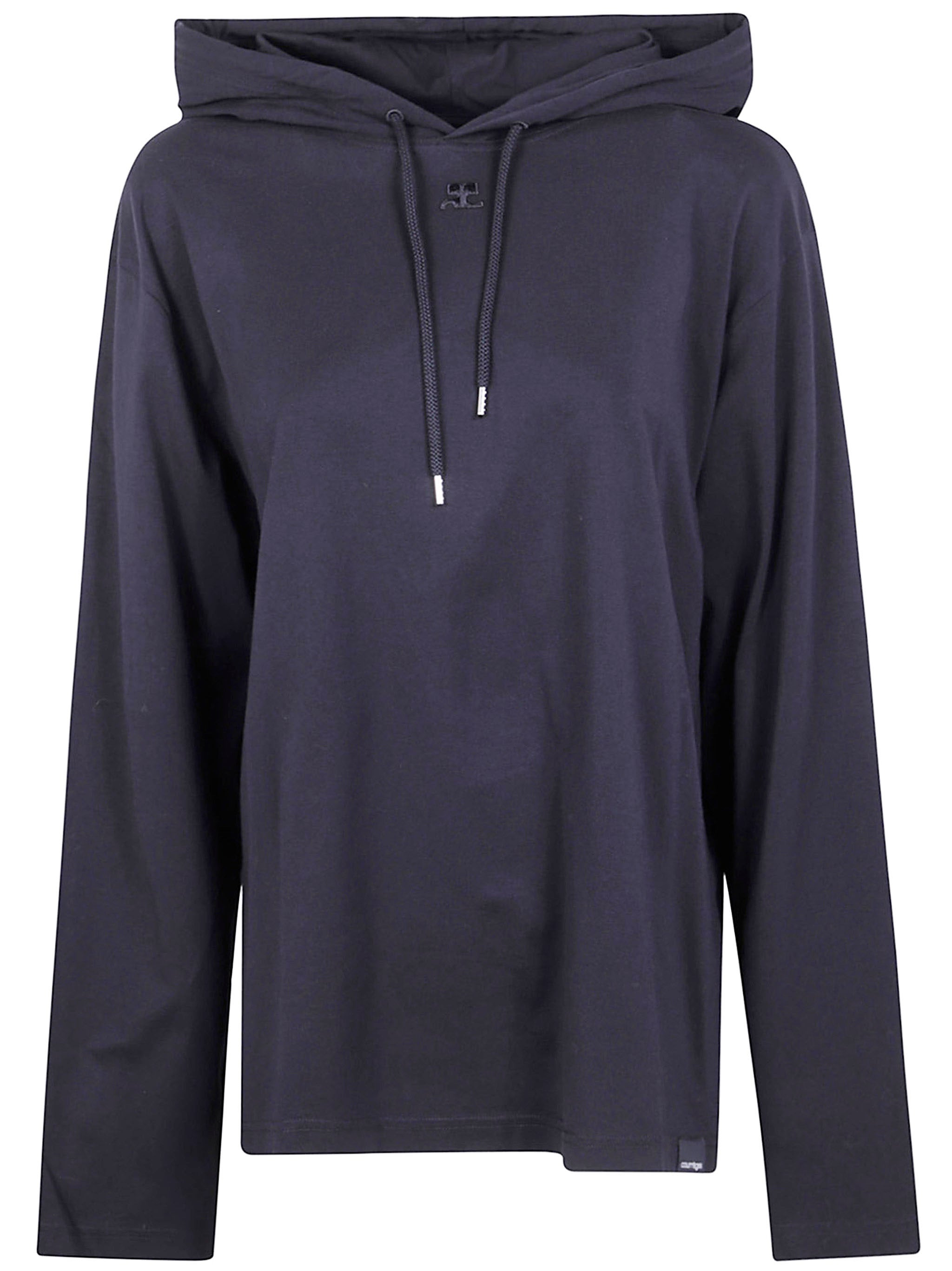 Courreges Women "Off Shoulder" Hooded T-Shirt - 7
