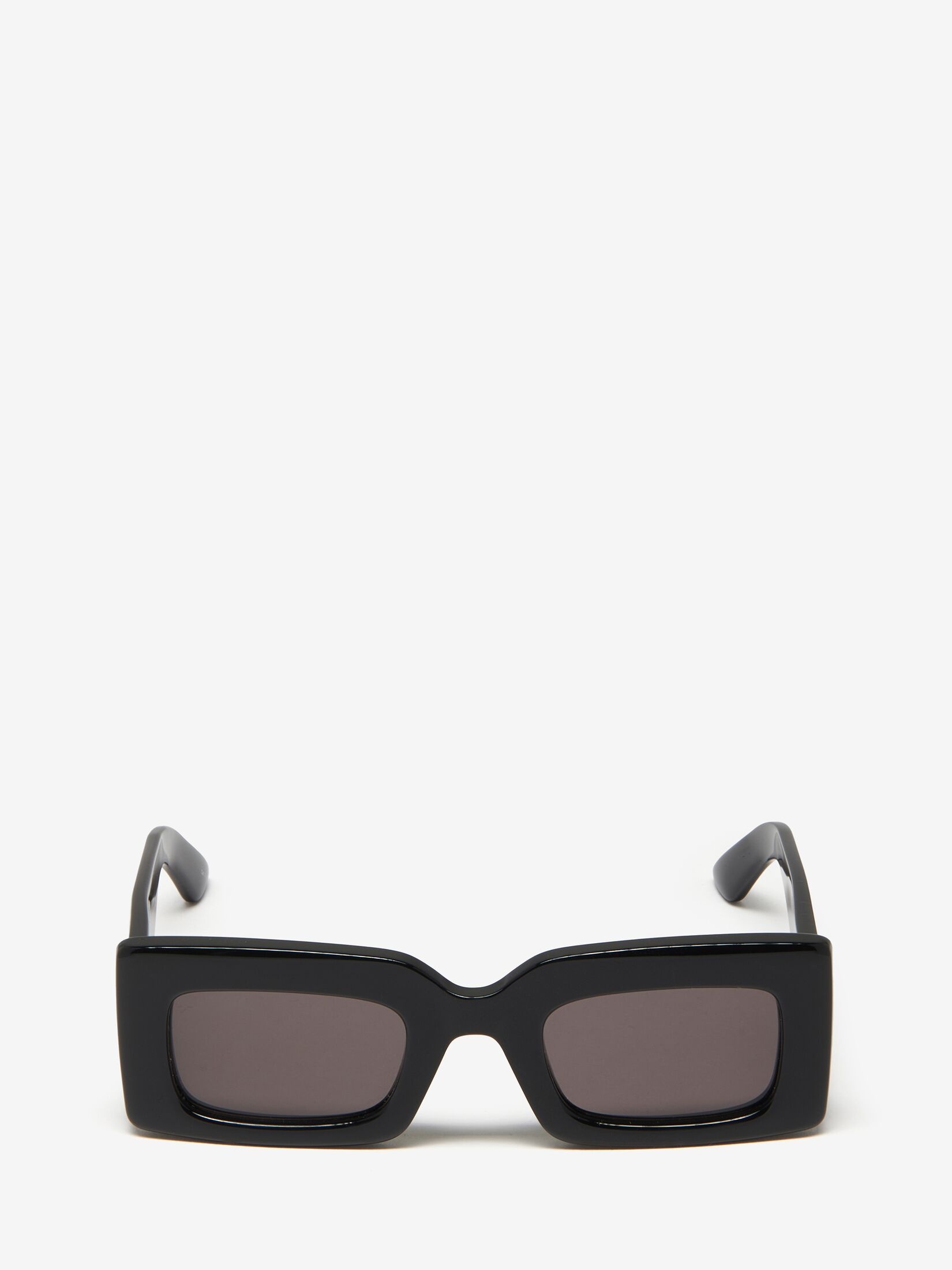 Women's Bold Rectangular Sunglasses in Black/smoke - 1