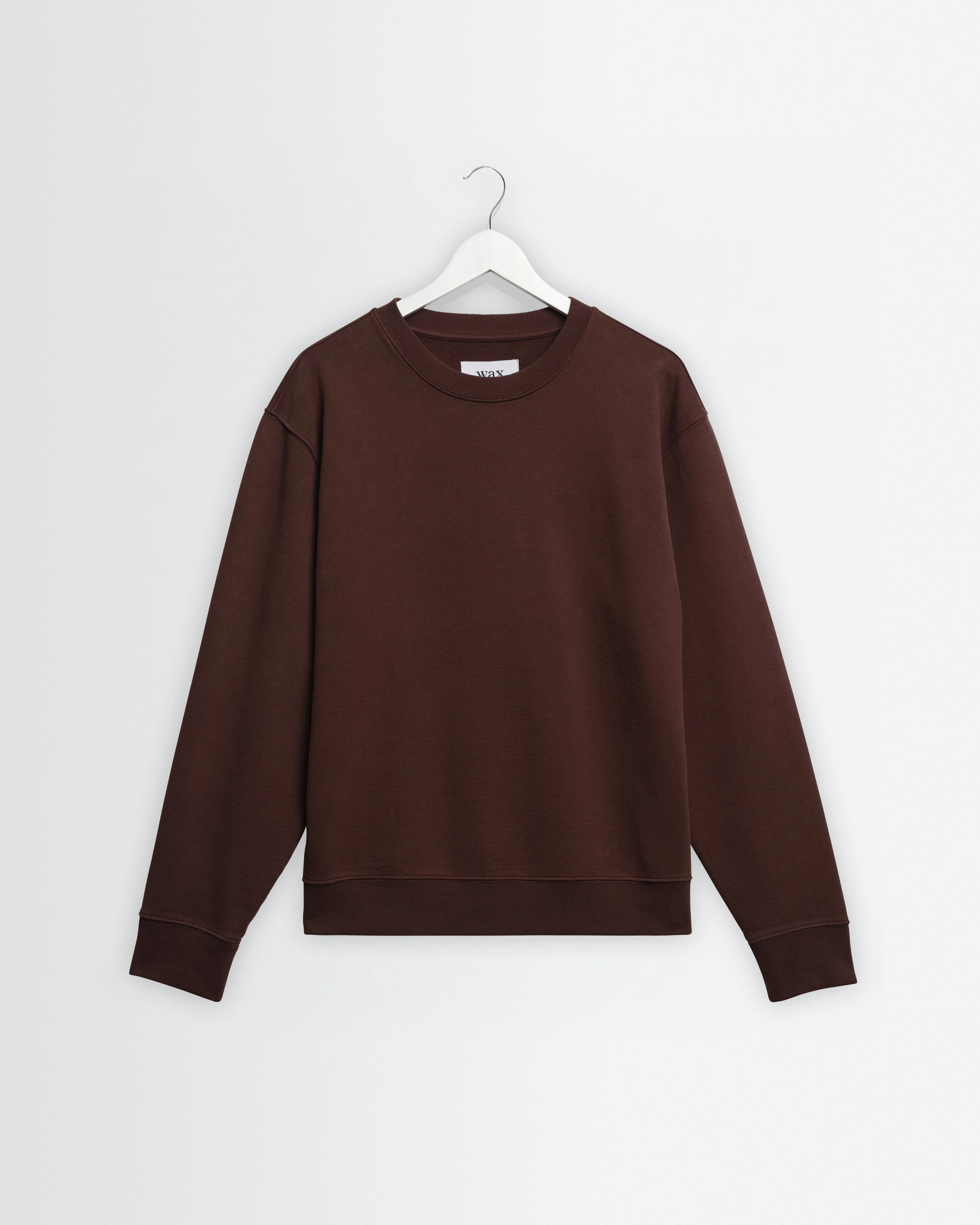 Sidney - Washed Brown Loopback Cotton Sweatshirt - 1