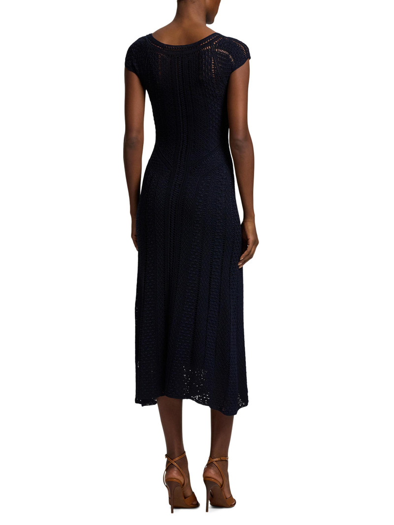 Women's Crosley Crochet Silk Midi-Dress - Icon Navy 6