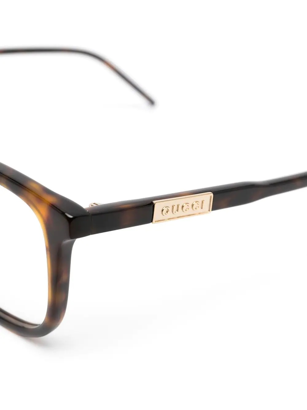 tortoiseshell rectangular-frame glasses - 3