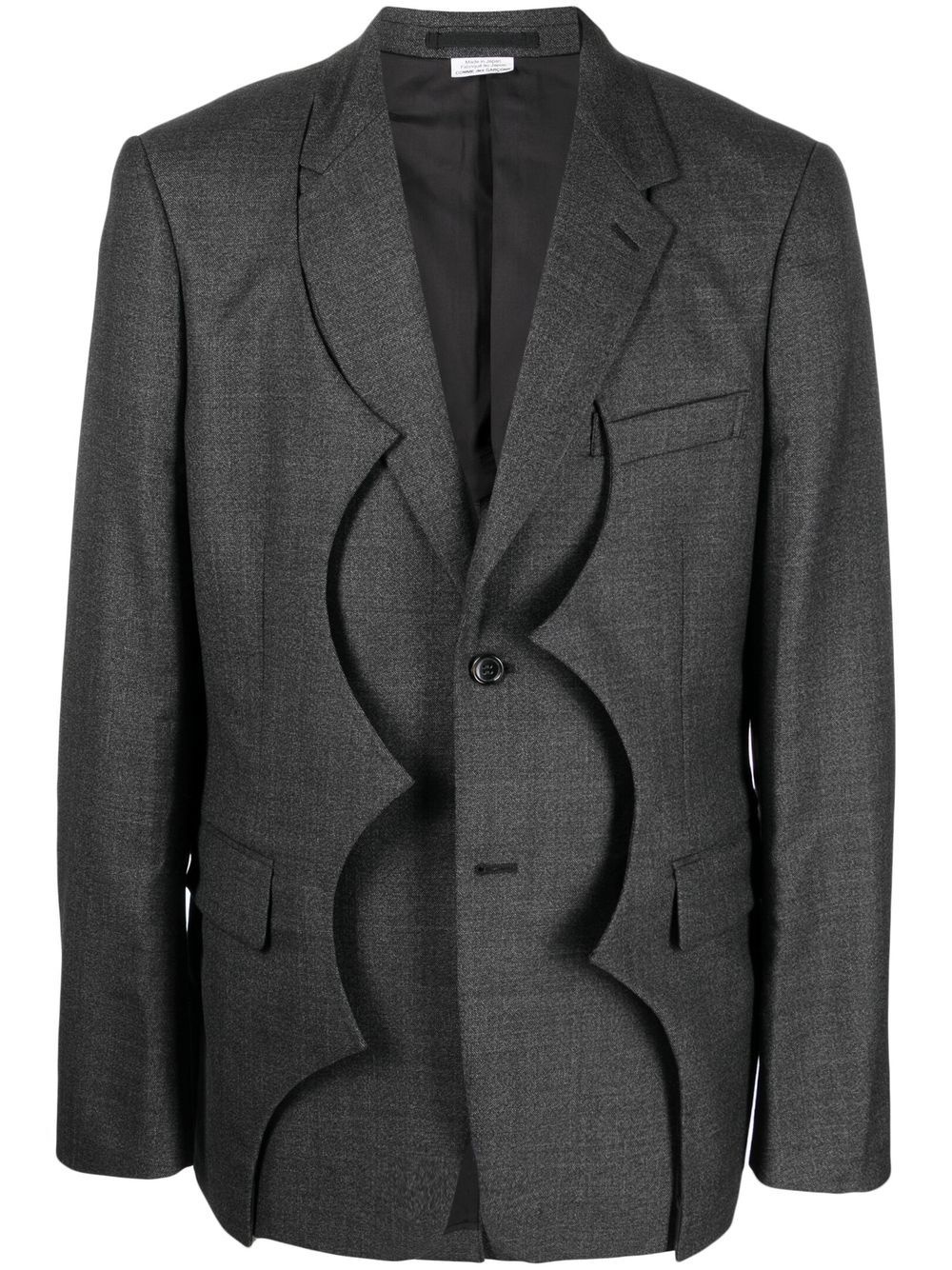 layered-design single-breasted blazer - 1